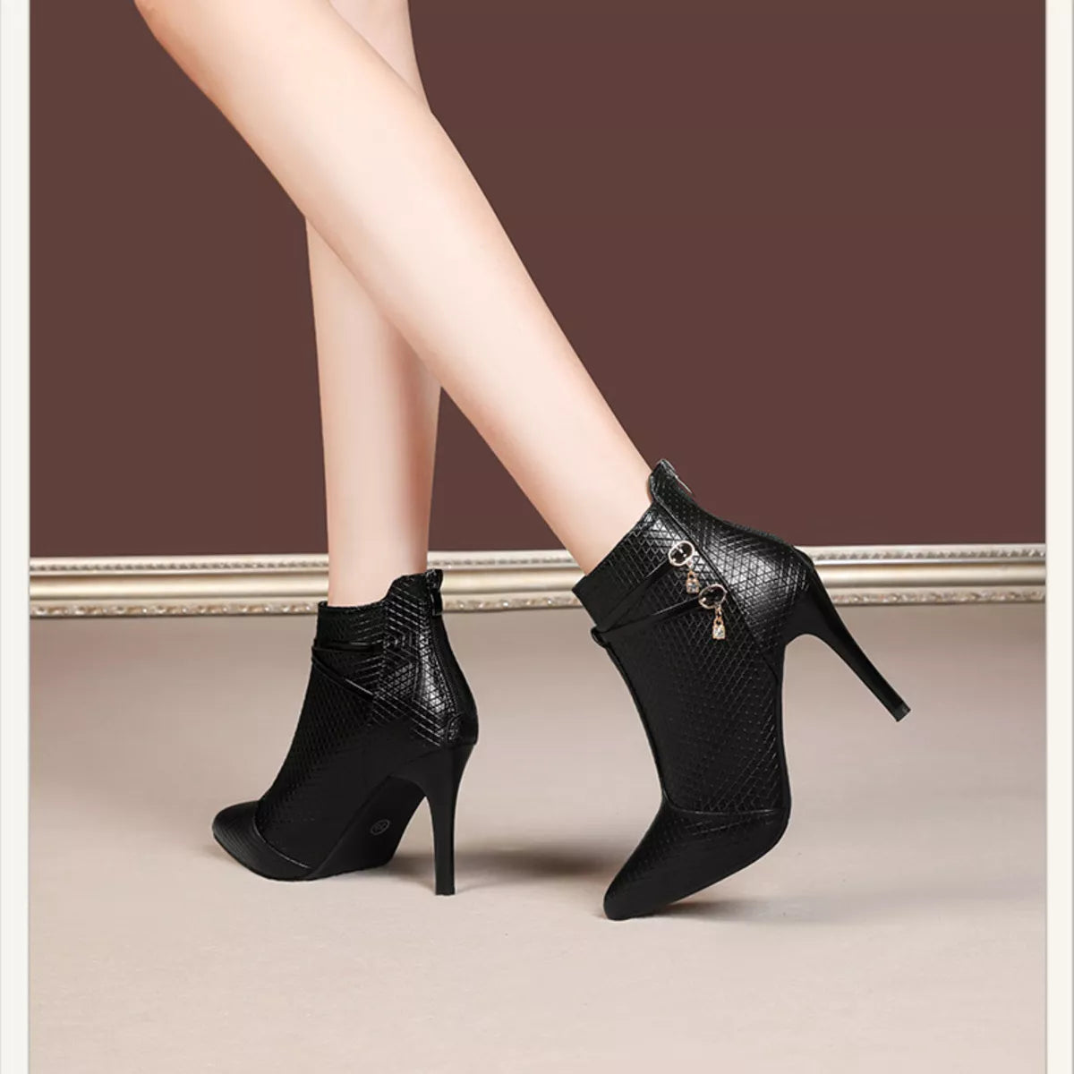 Oona boots med stilettklack