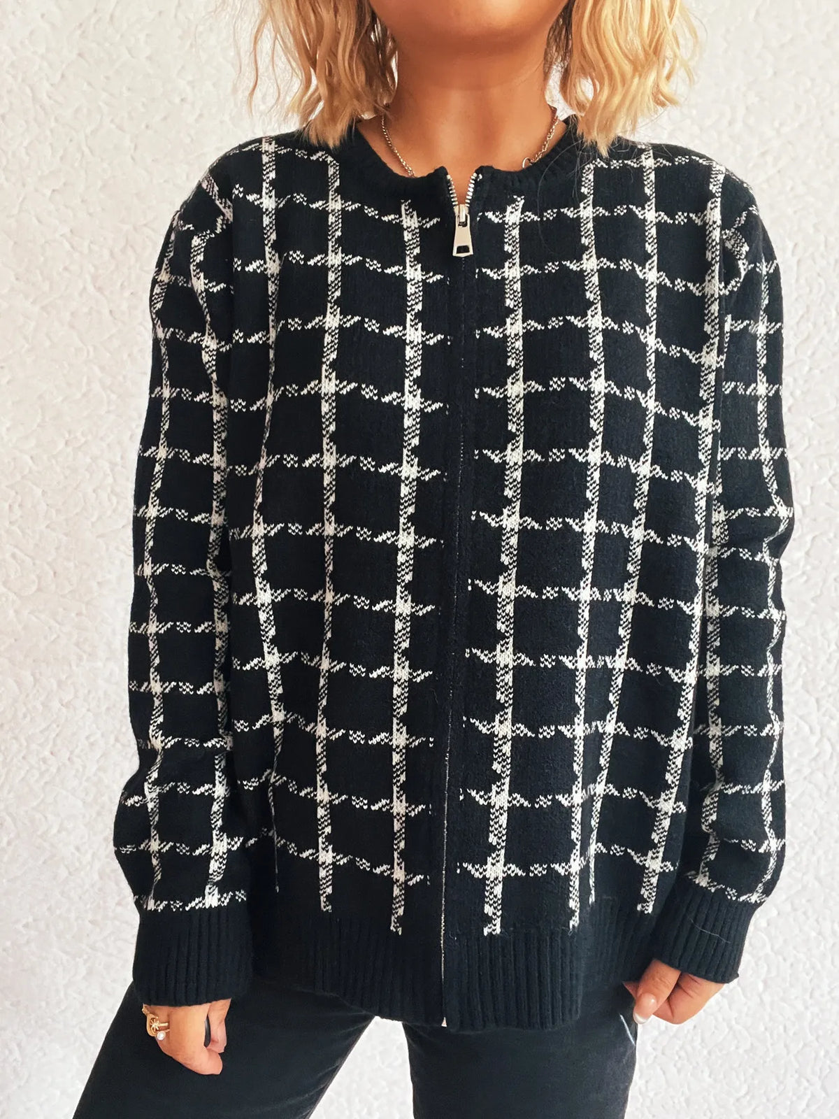 Holly rutig cardigan