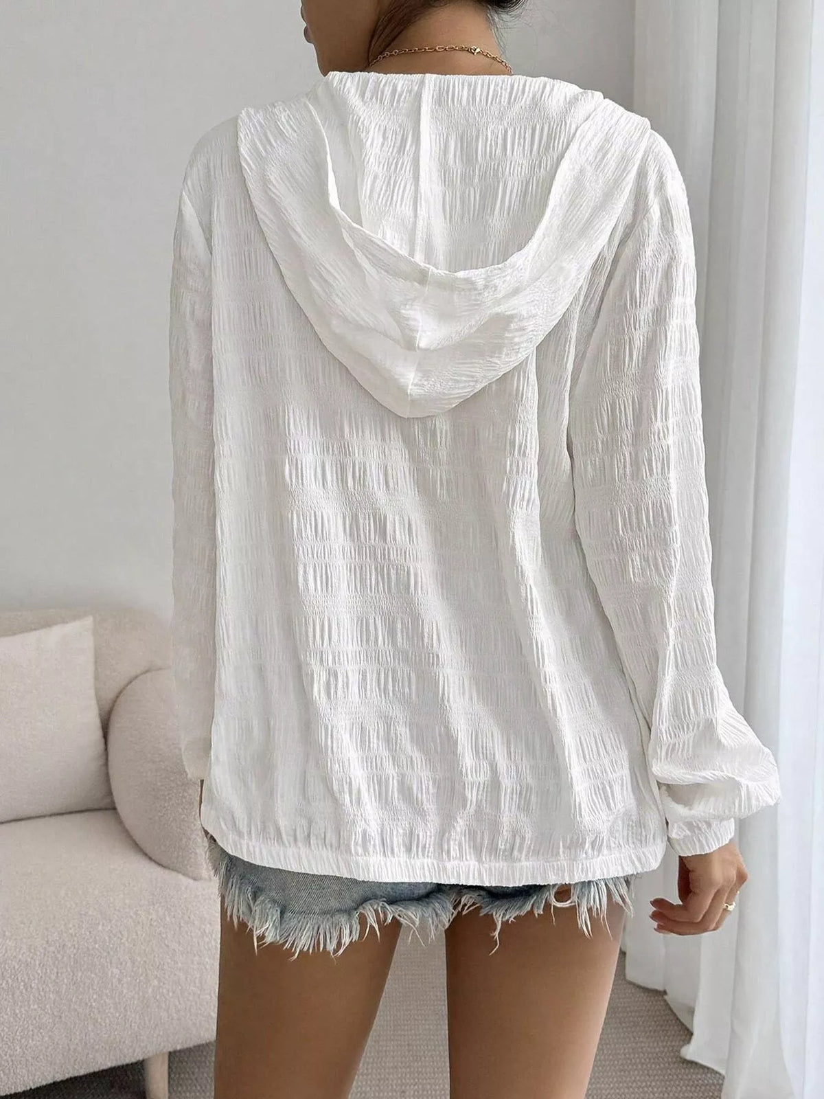 Wiveka höftlång hoodie