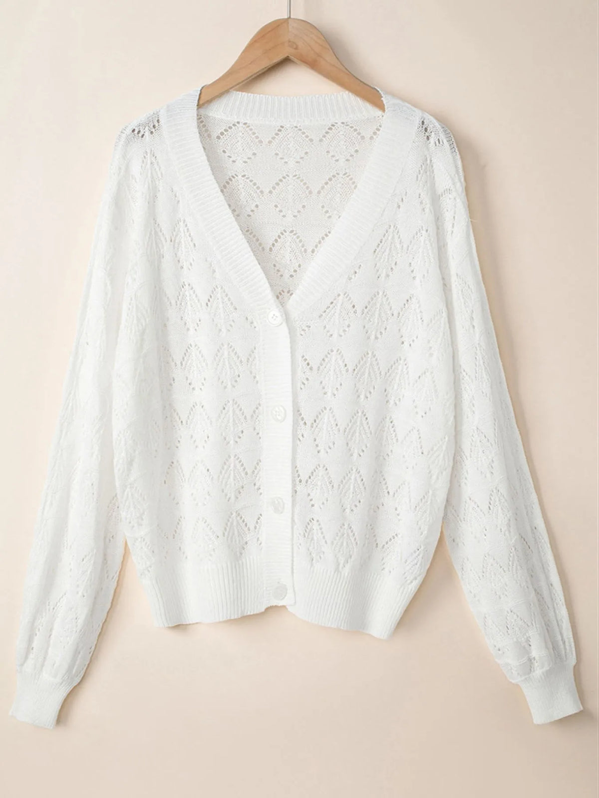 Rhea hålstickad cardigan