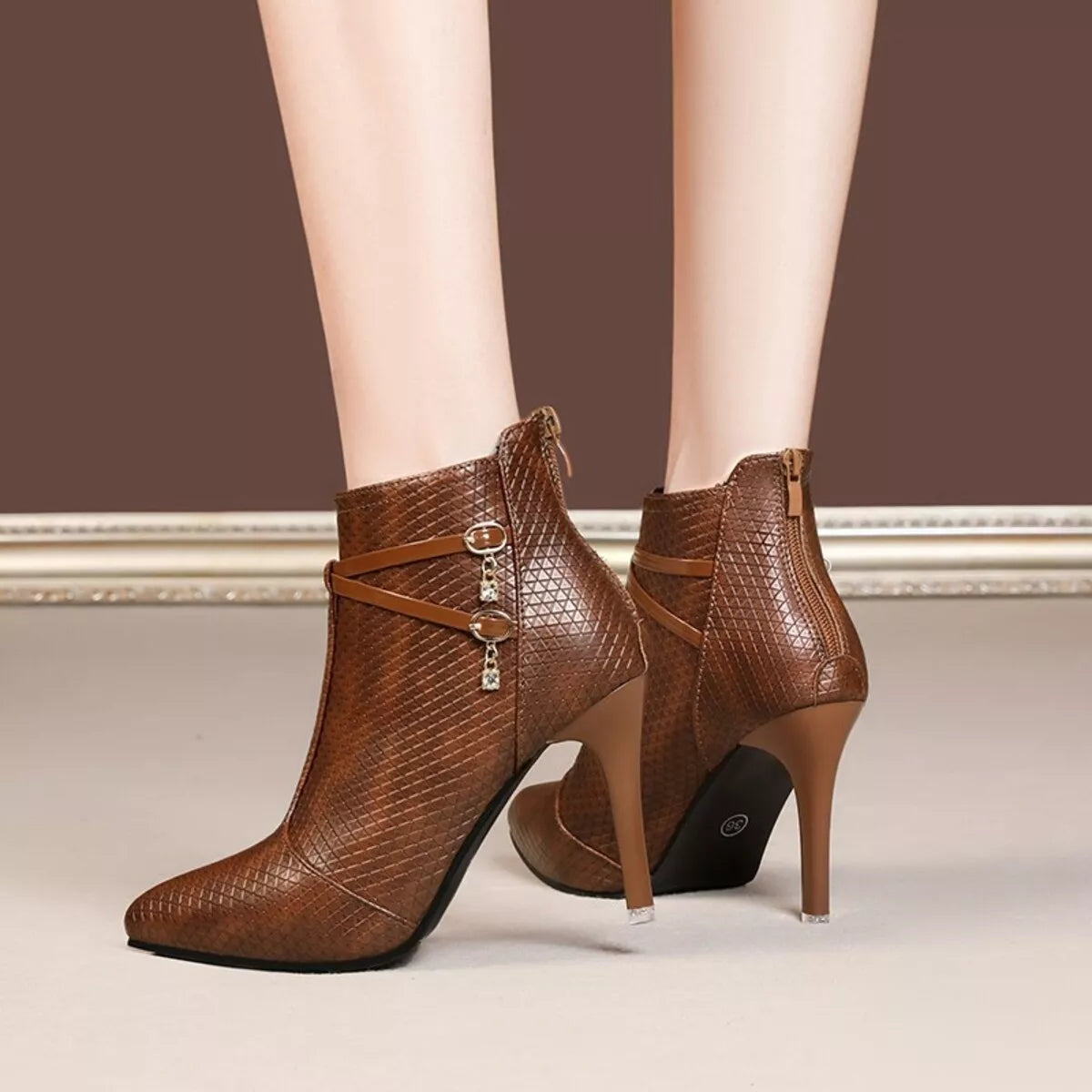 Oona boots med stilettklack