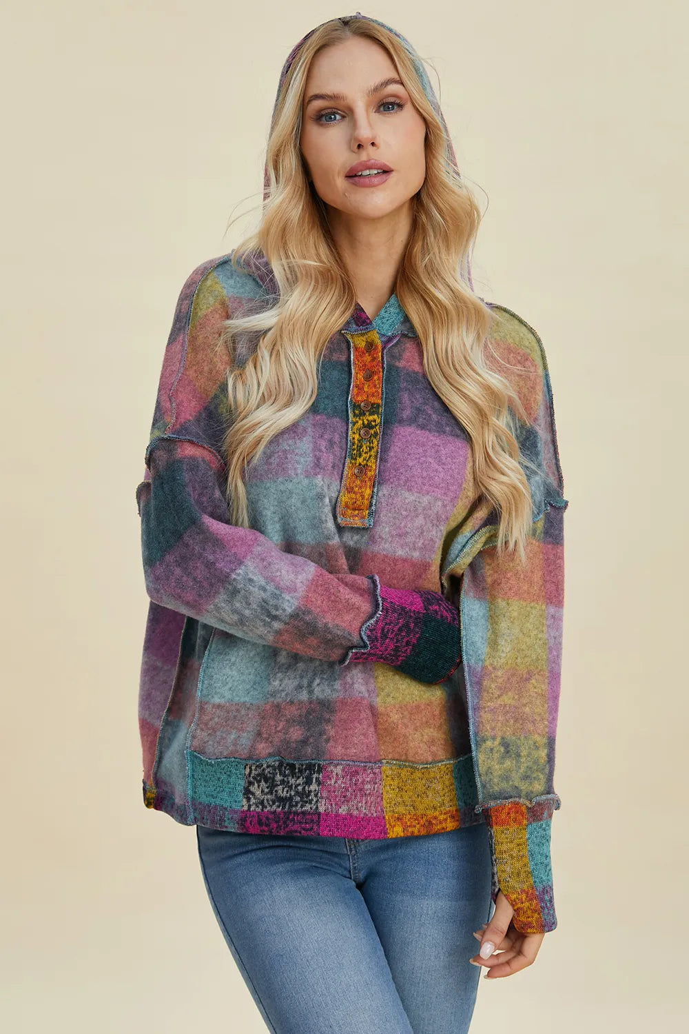 Amalia rutig hoodie