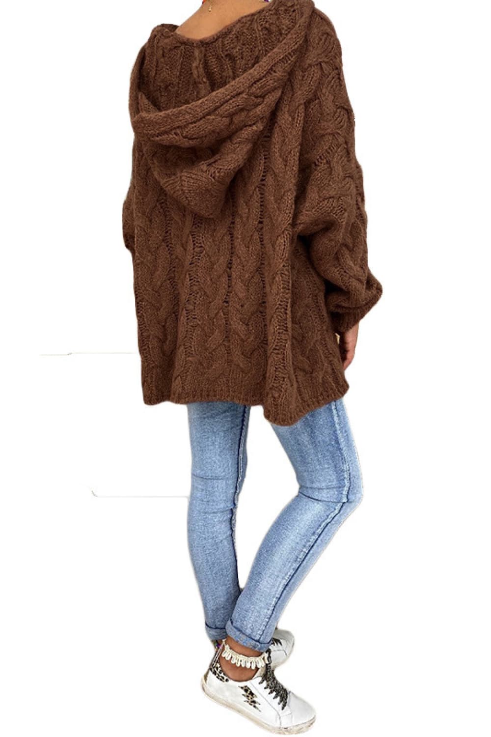 Trixie kabelstickad hoodie