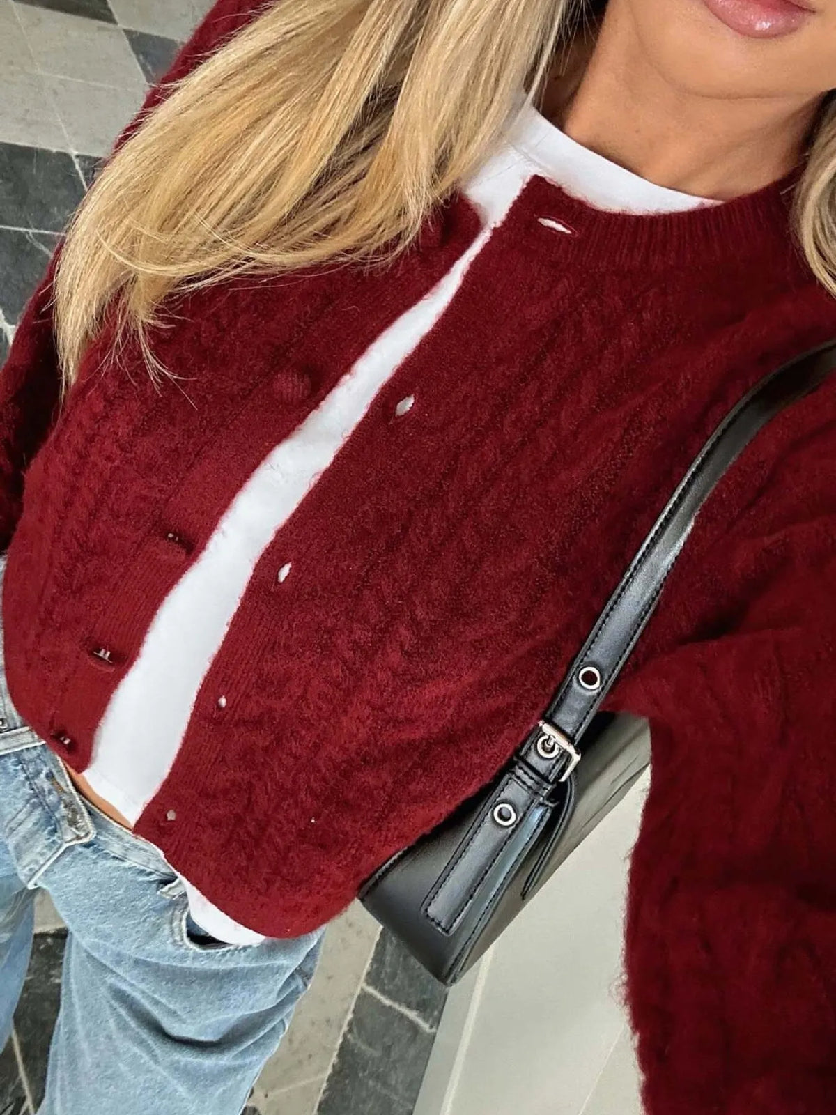 Rosie kabelstickad cardigan