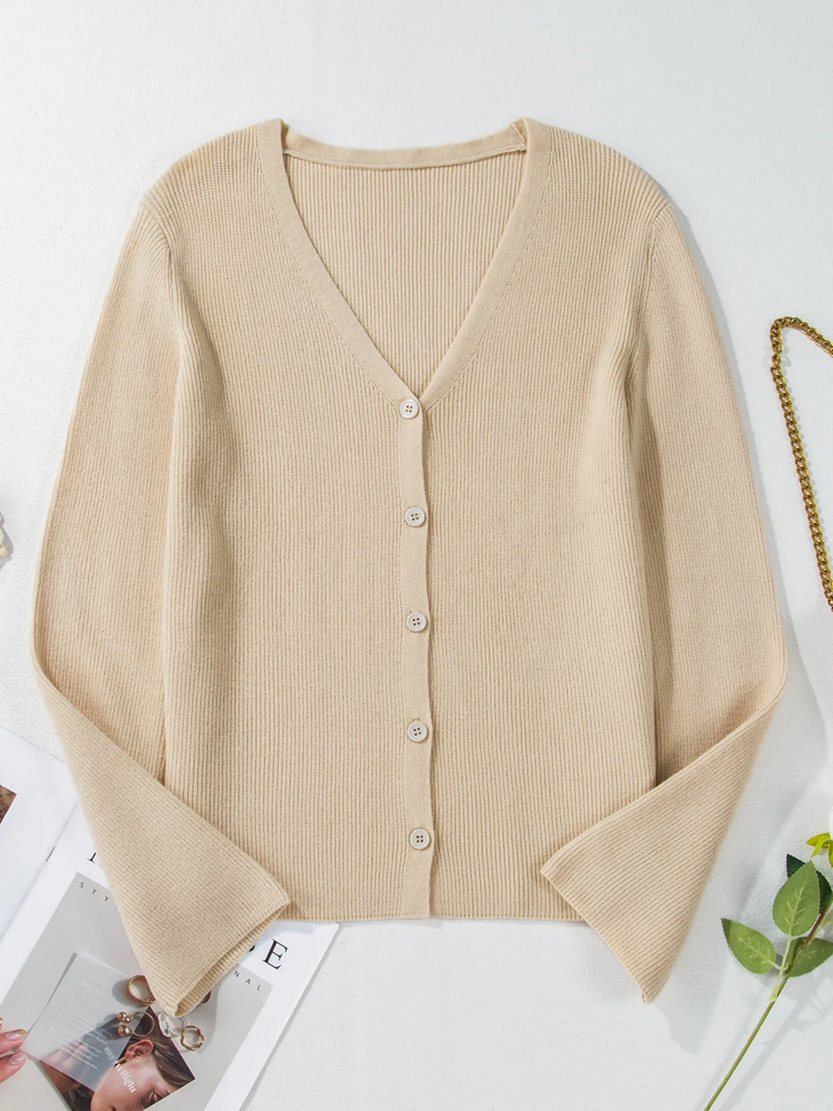 Aude v-ringad cardigan