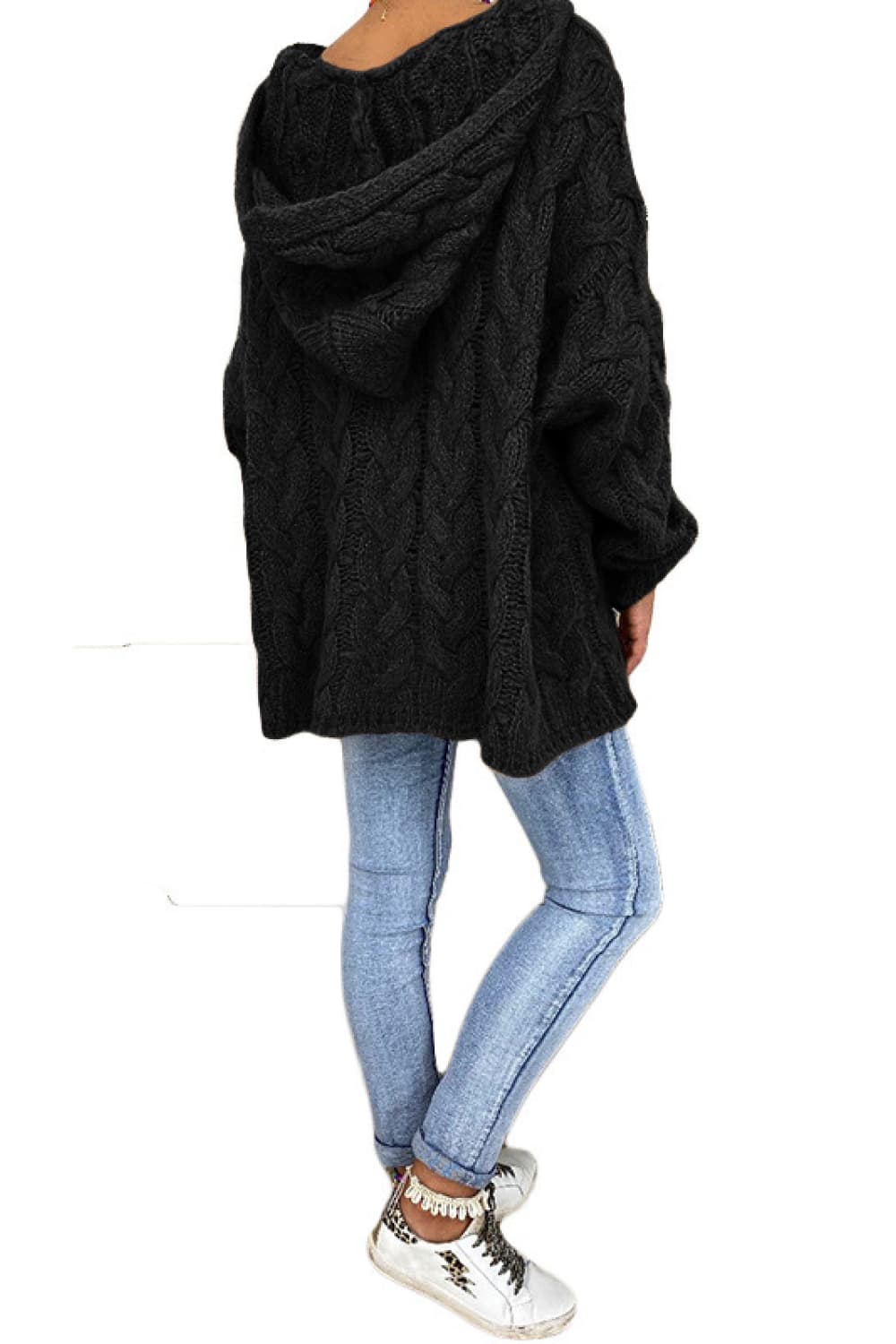Trixie kabelstickad hoodie