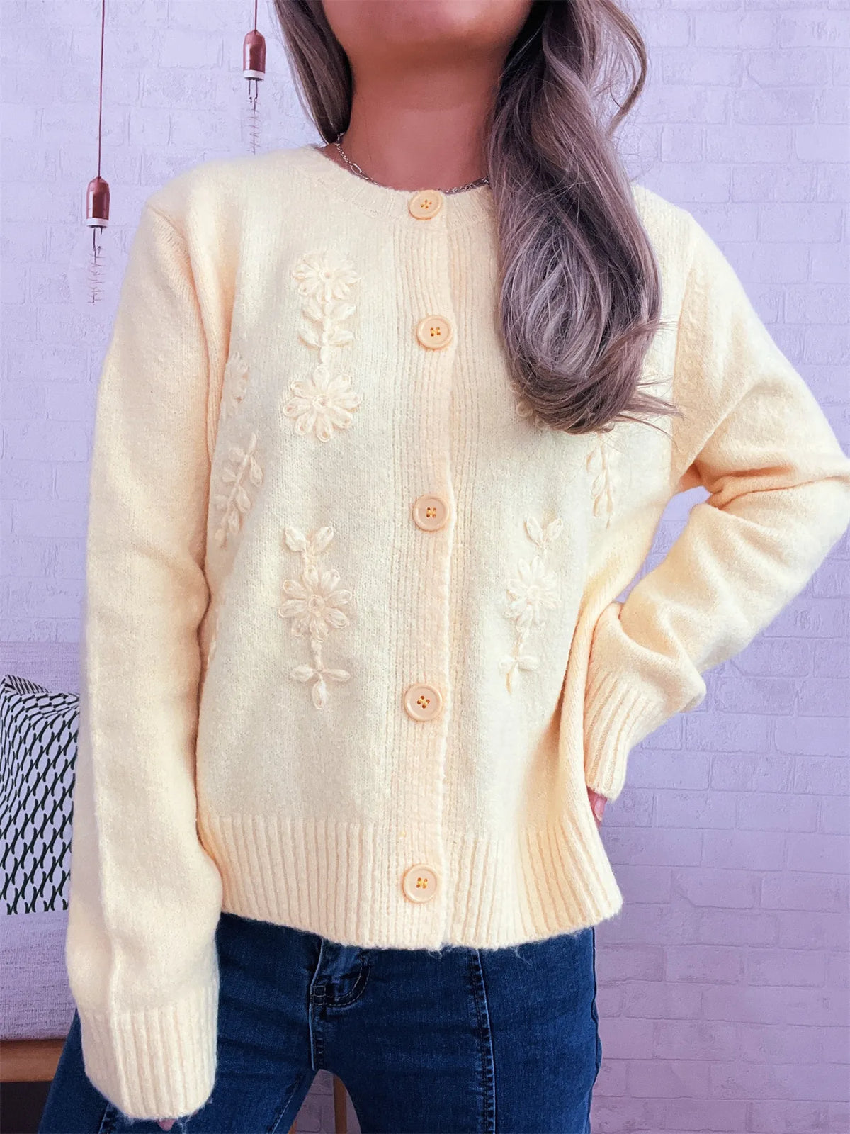 Angelina blommig cardigan