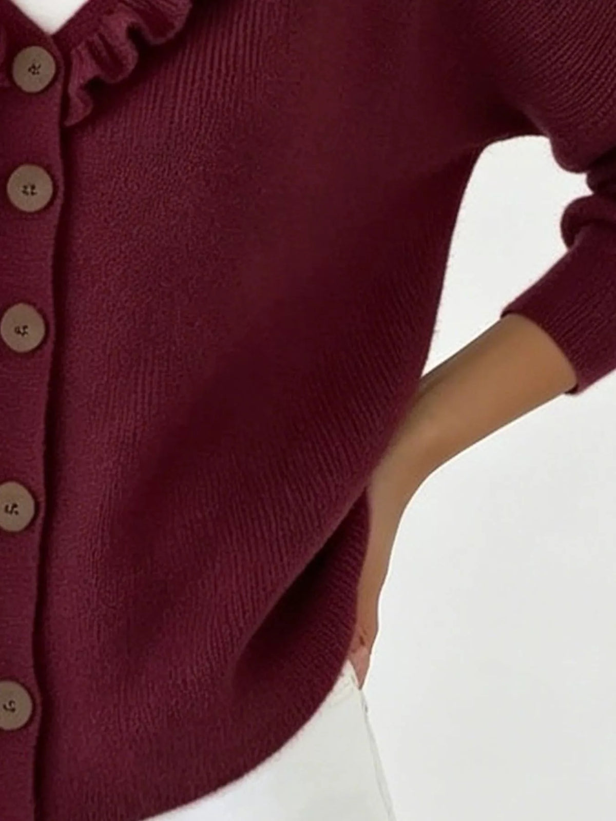 Amabel cardigan med volangkrage