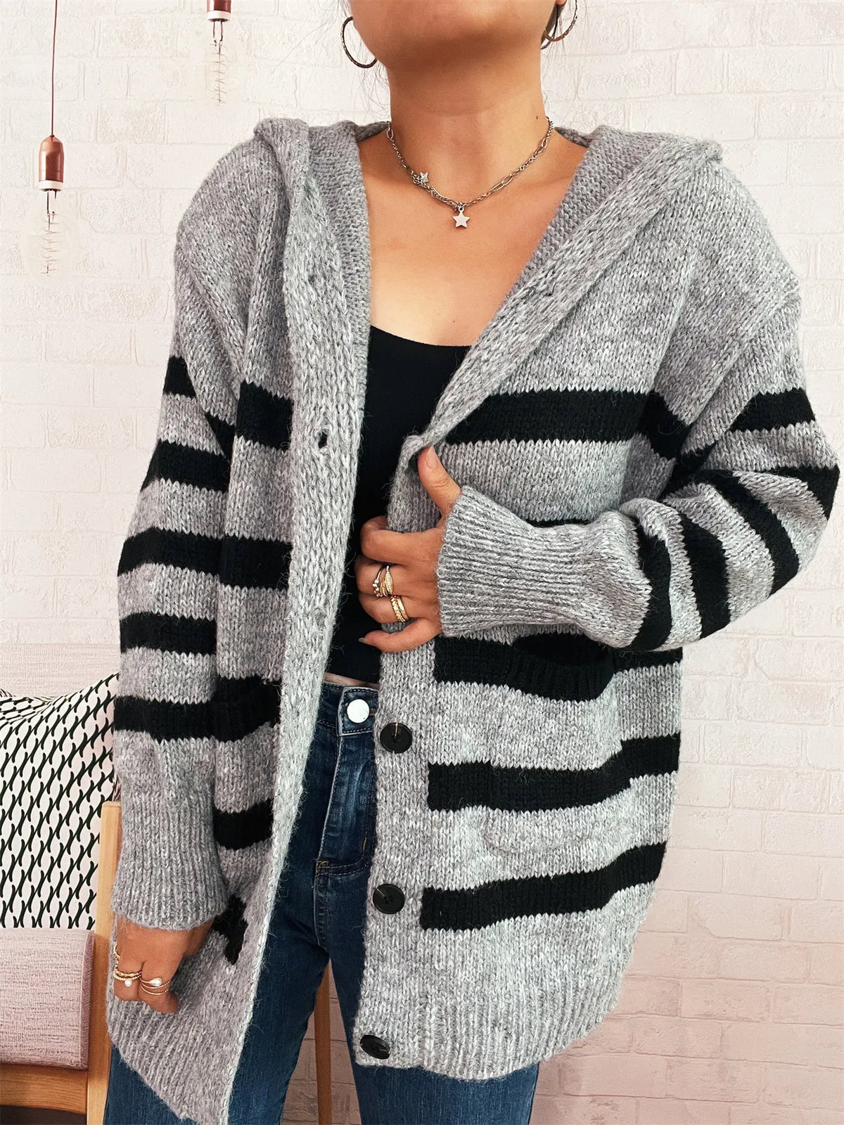Nayla randig cardigan