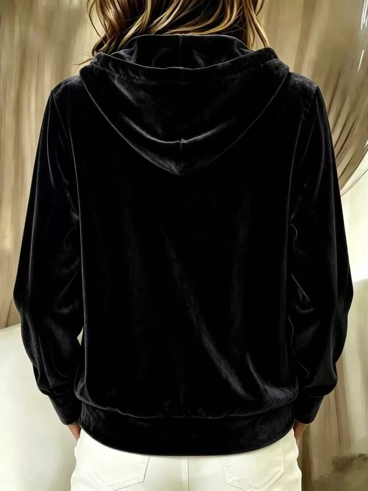 Susanne hoodie i sammet