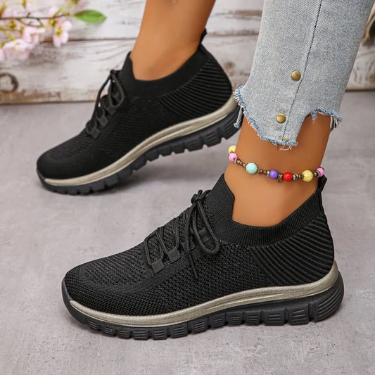 Fleurine sneakers i mesh, svart