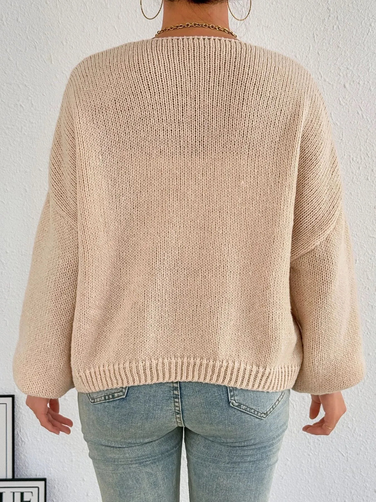 Kinga cardigan med rosett