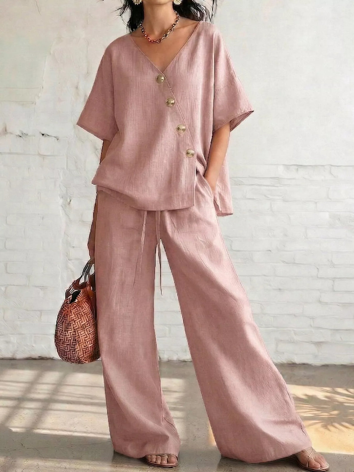 Romy omlottskurent set, rosa