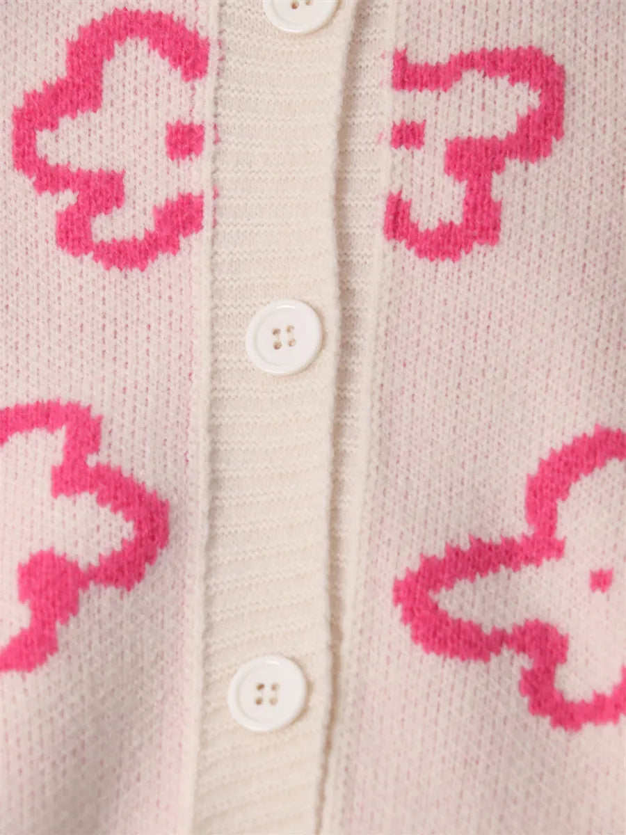 Megan blommig cardigan