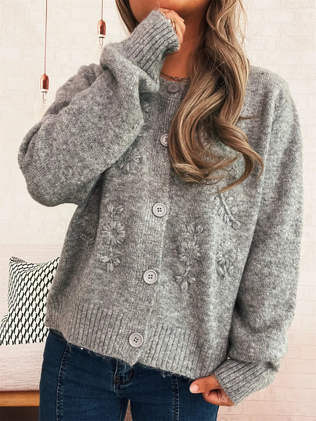 Angelina blommig cardigan