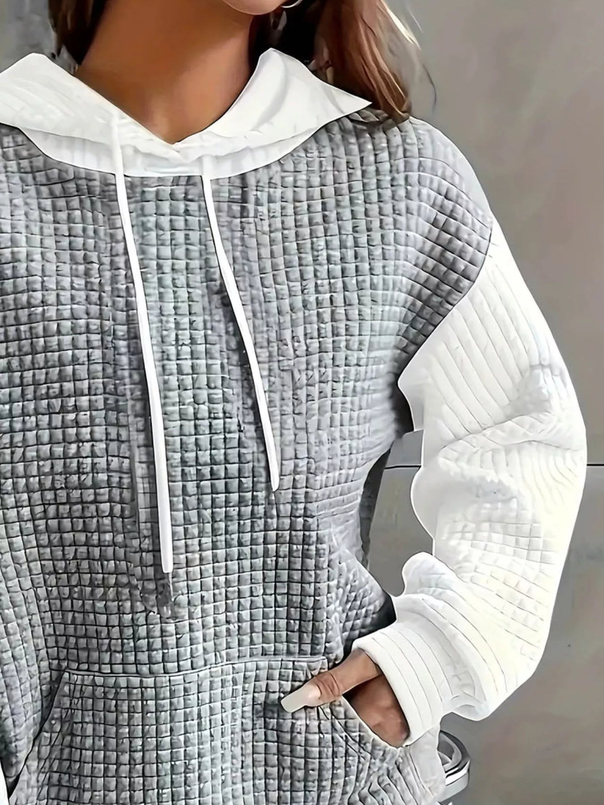 Elia texturerad hoodie
