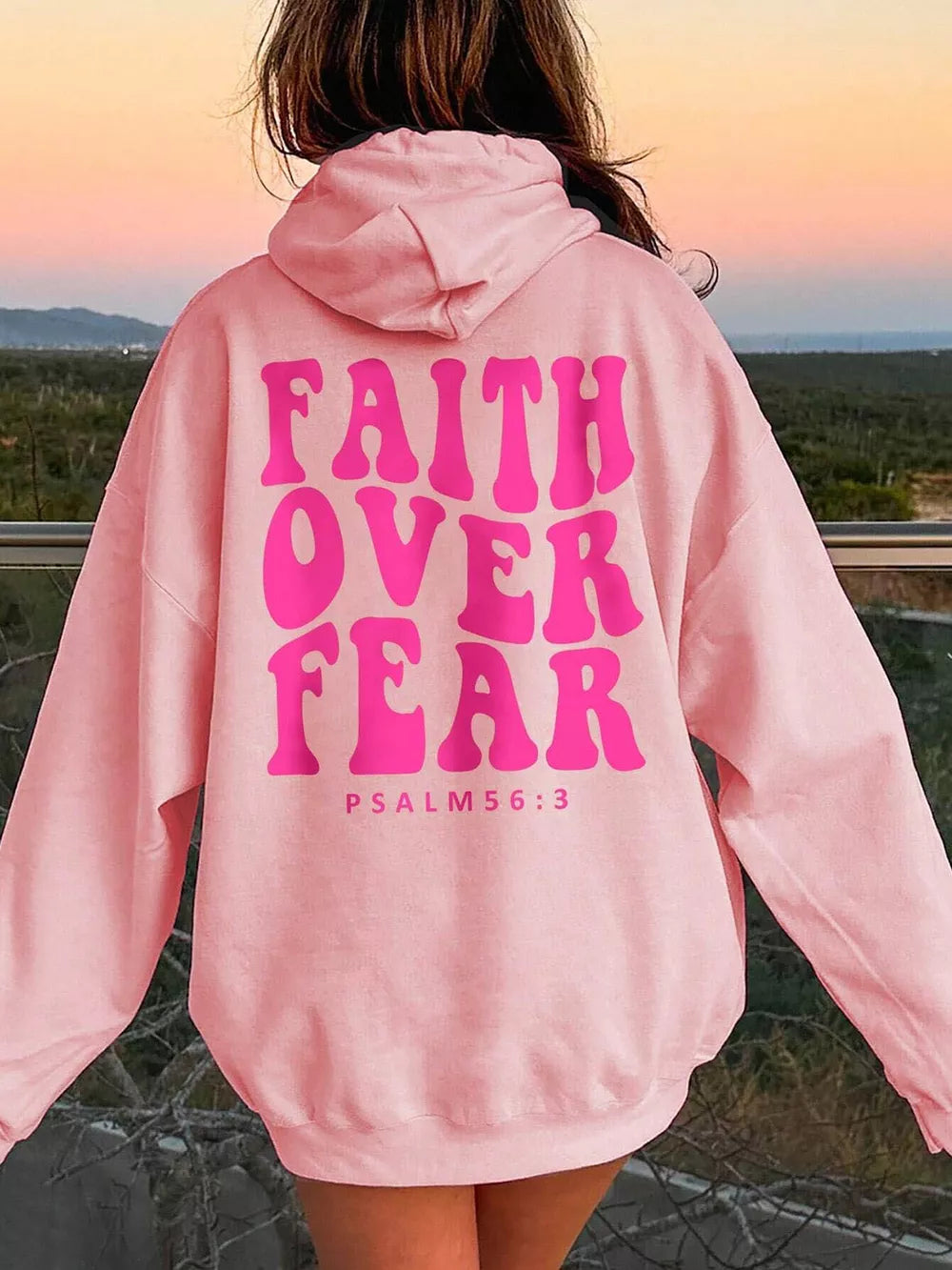 Elfrida hoodie med texttryck, rosa
