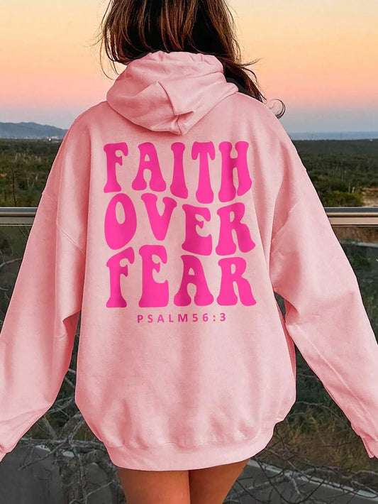 Elfrida hoodie med texttryck, rosa