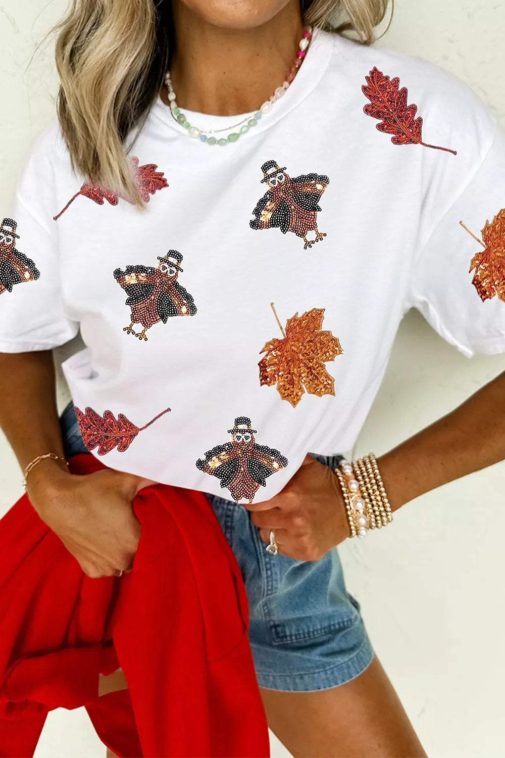 Corinne t-shirt med paljetter