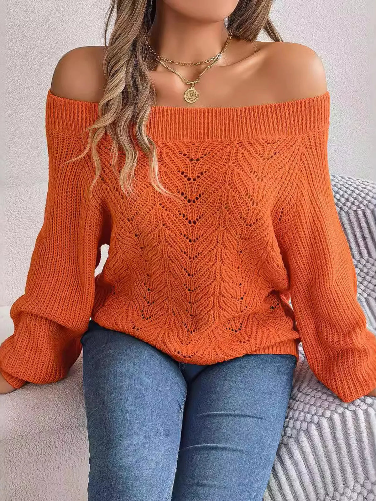 Elina off-shoulder tröja