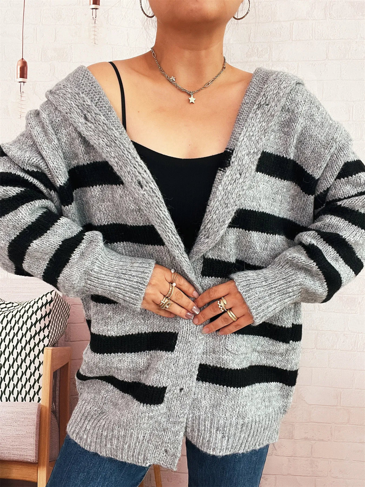 Nayla randig cardigan