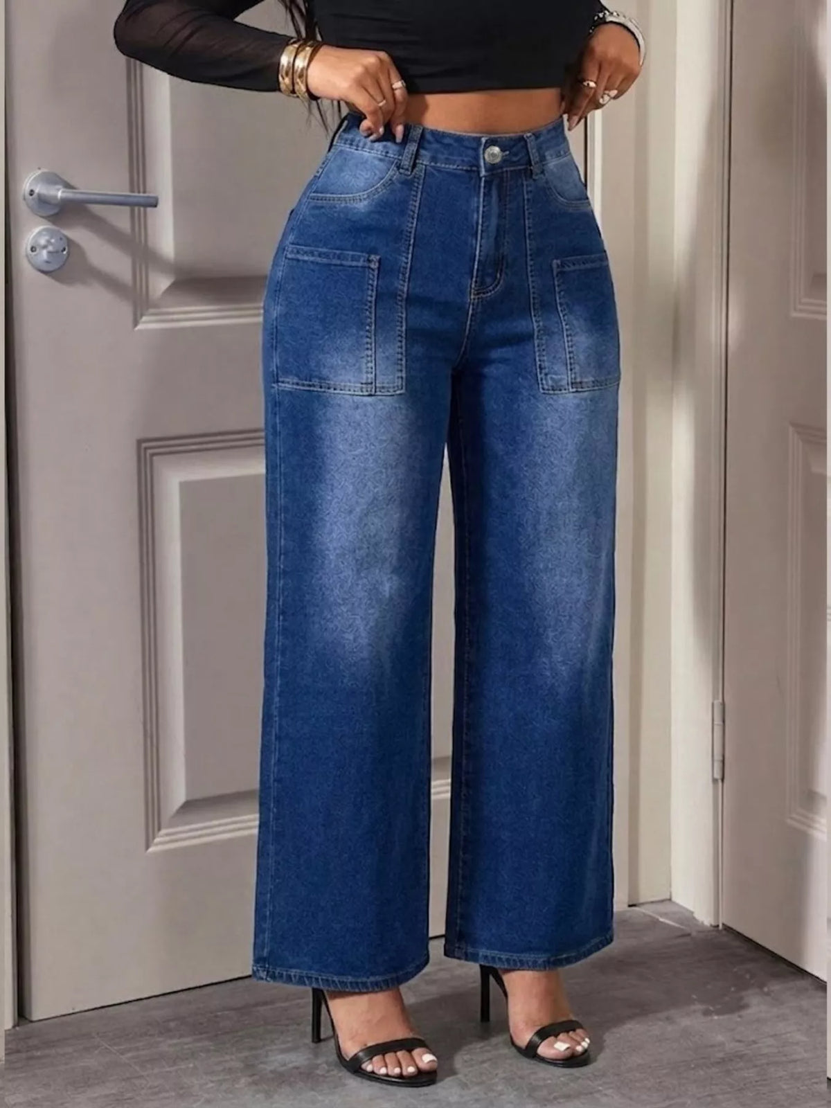 Georgina högmidjade jeans