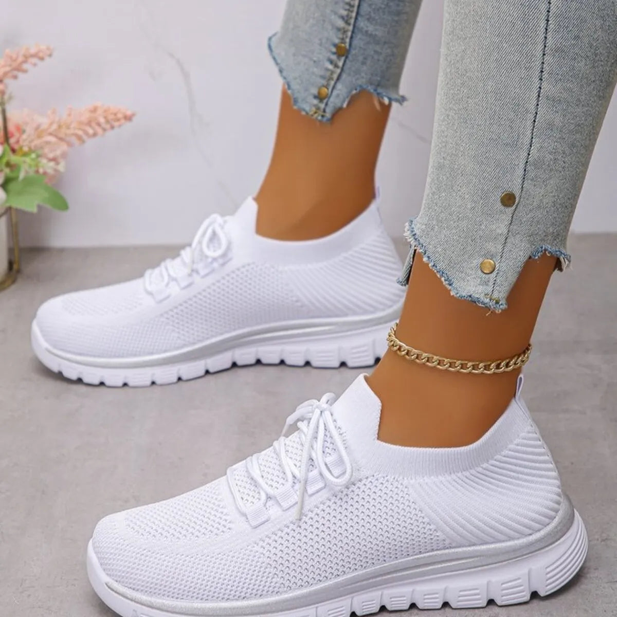 Fleurine sneakers i mesh