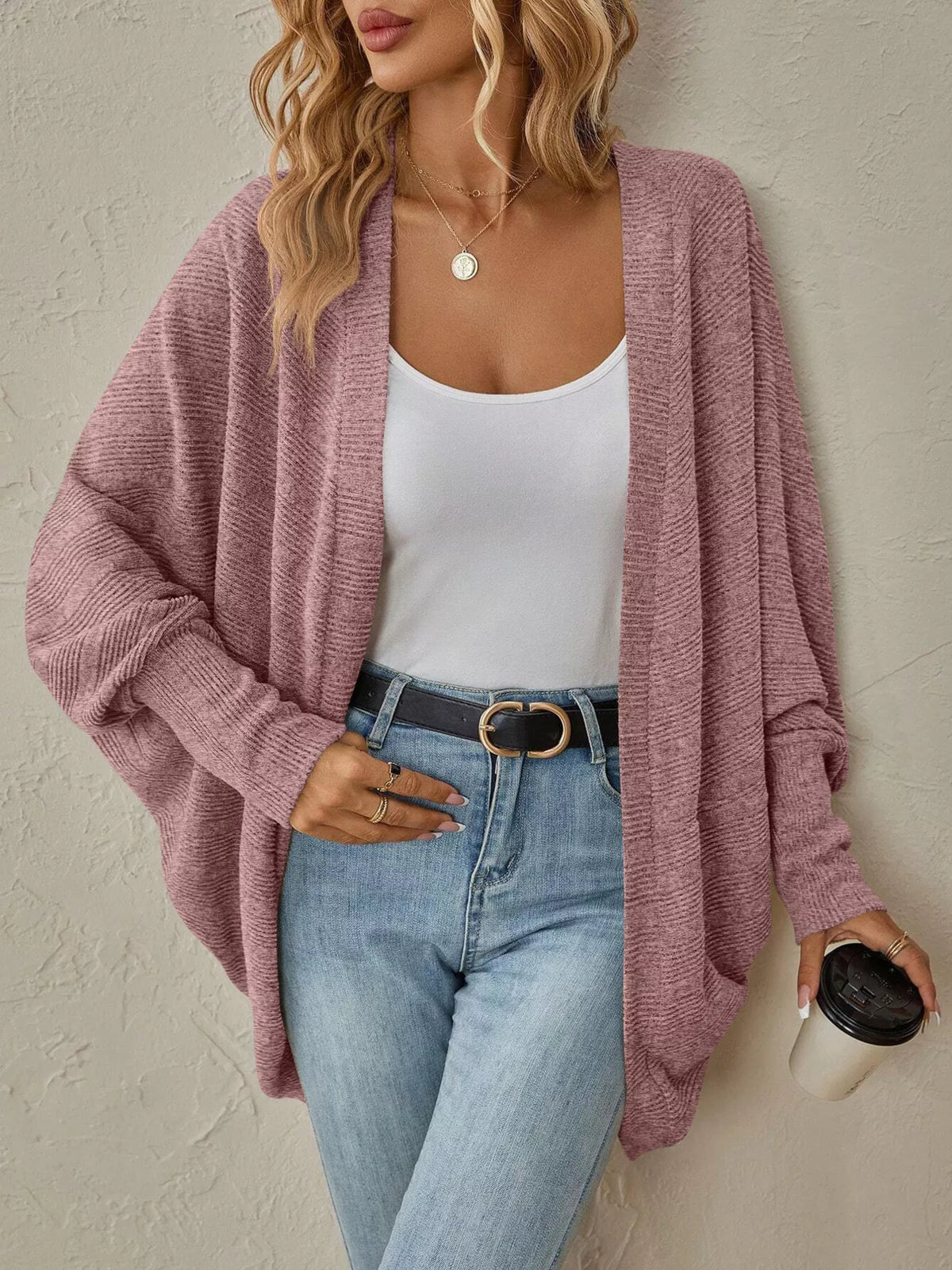 Hailey oversize cardigan, rosa