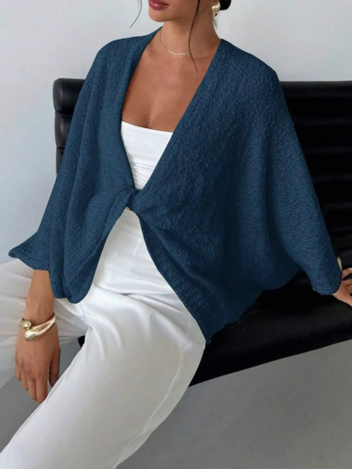 Elodie cardigan med vriden front