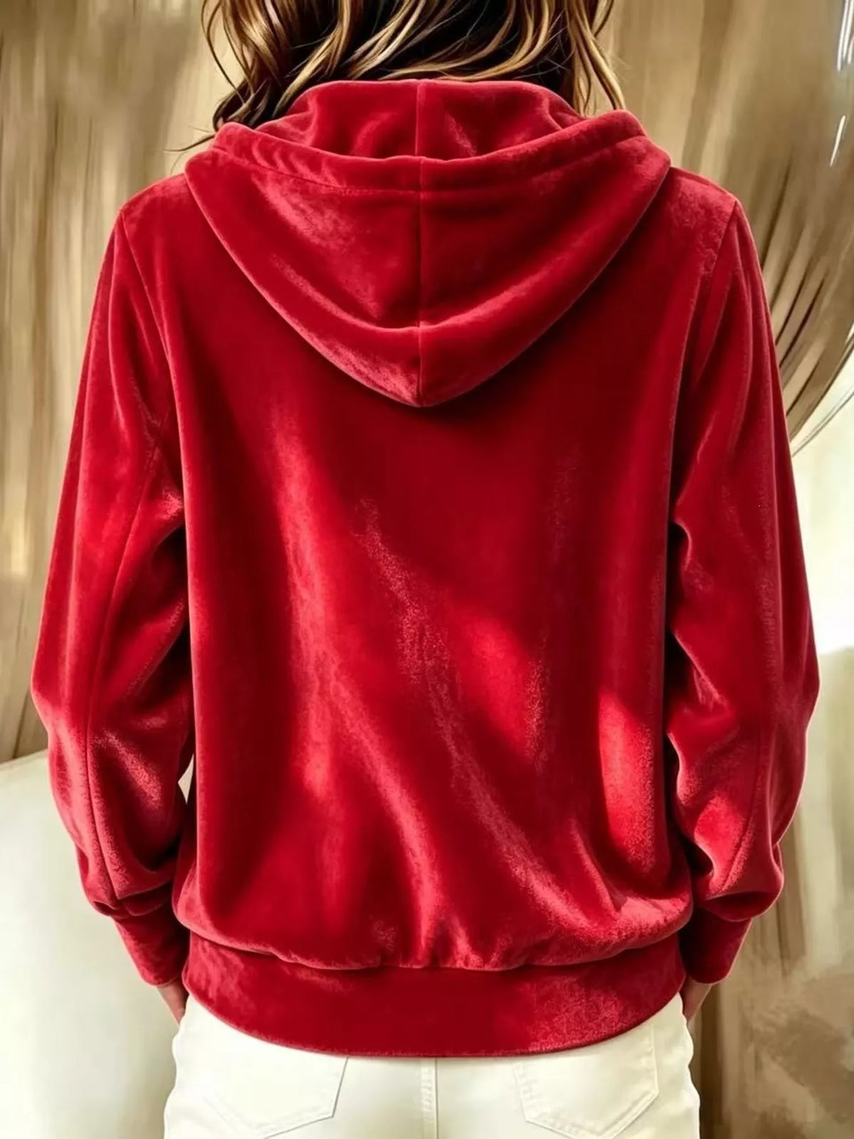 Susanne hoodie i sammet