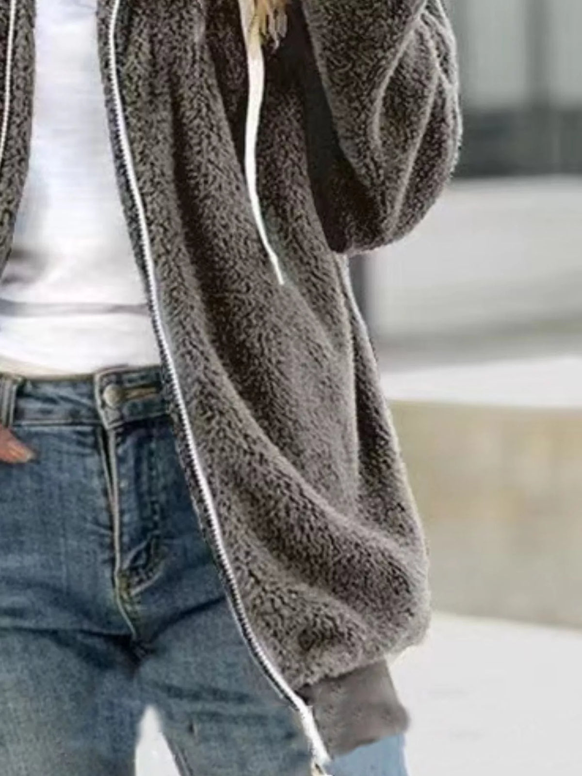 Sanne hoodie i fleece