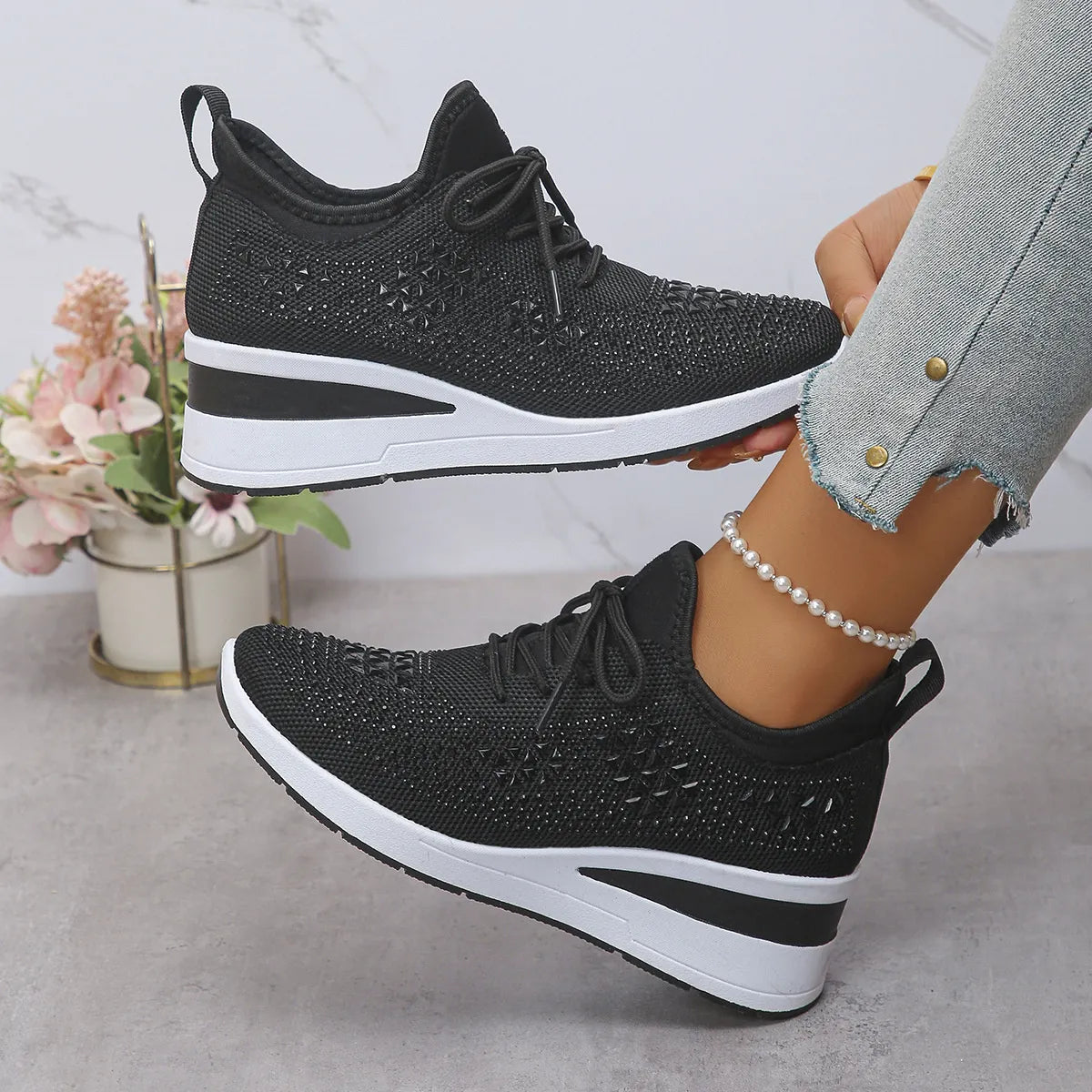 Luciana sneakers med strass