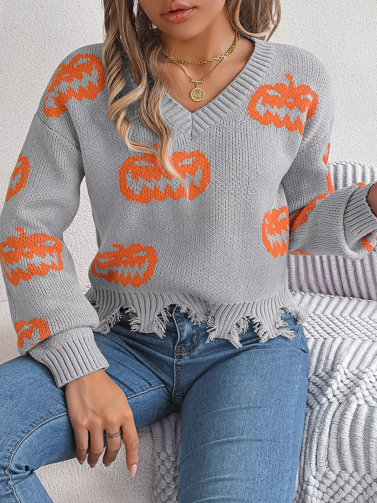 Doris tröja med pumpamotiv