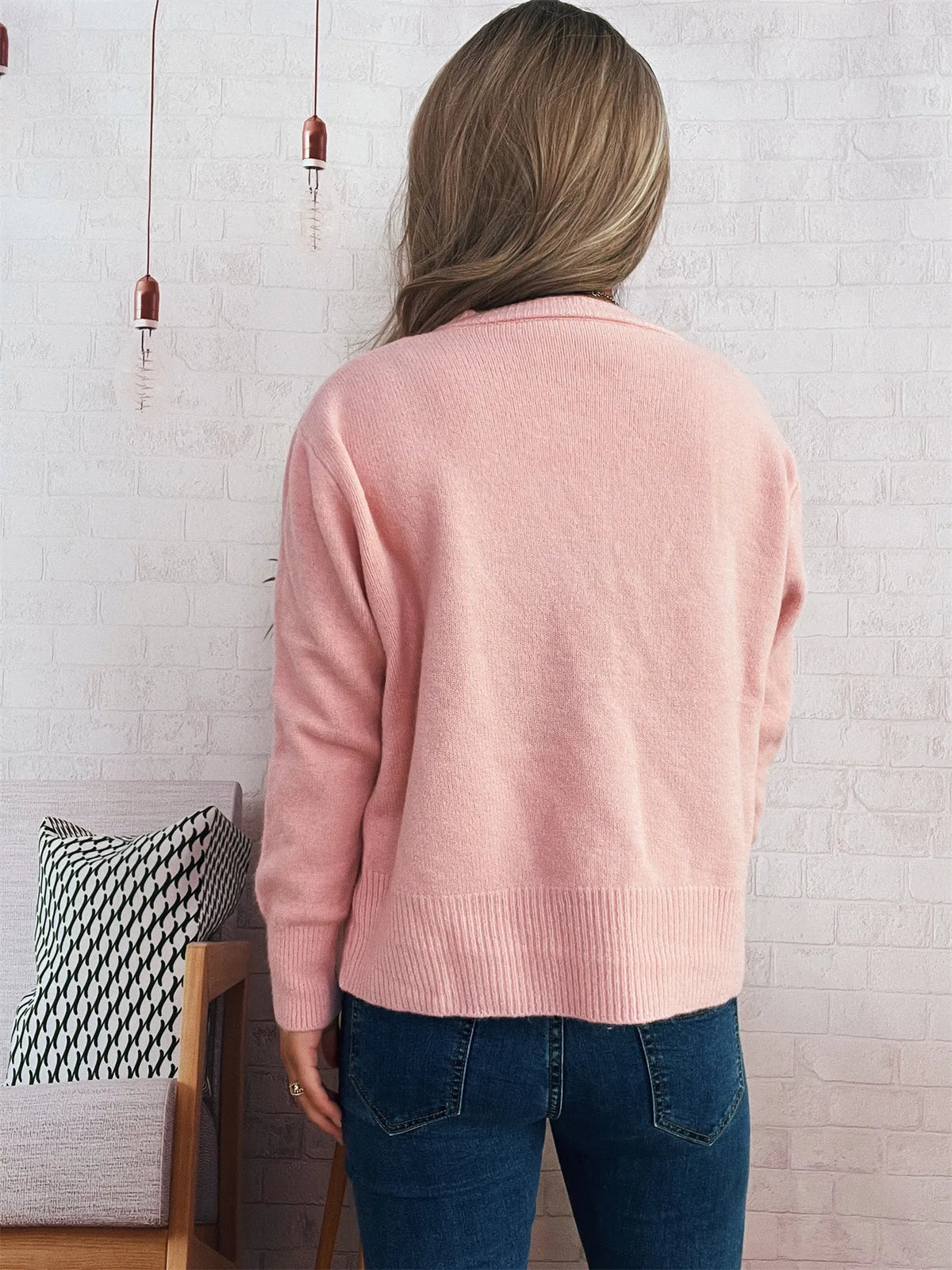 Angie ribbstickad cardigan