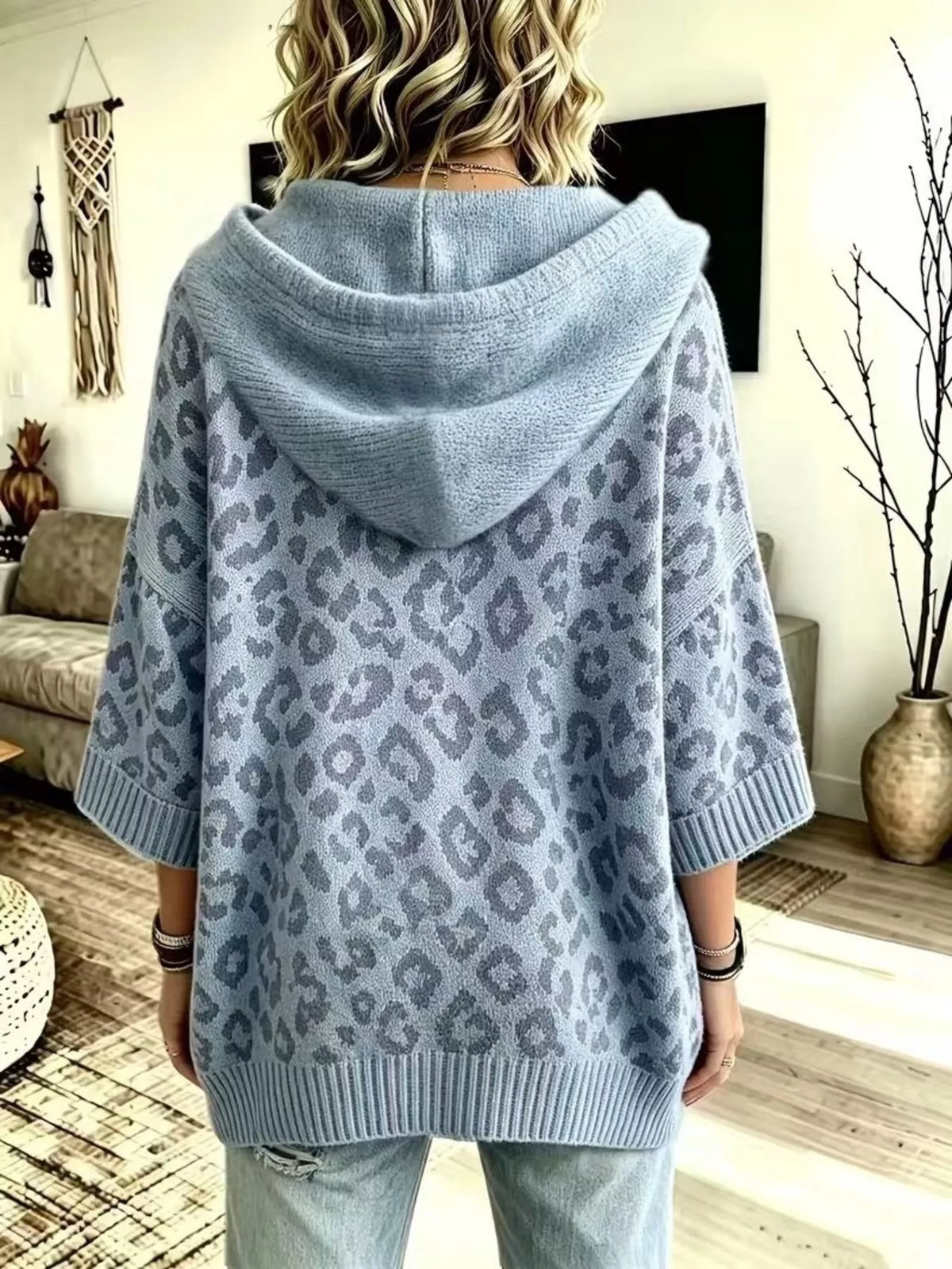 Frauke leopardmönstrad hoodie