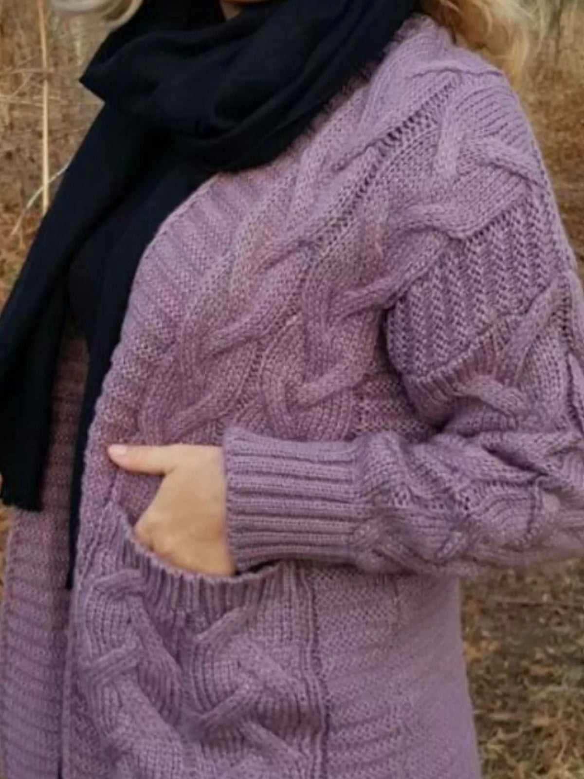 Torgerd kabelstickad cardigan