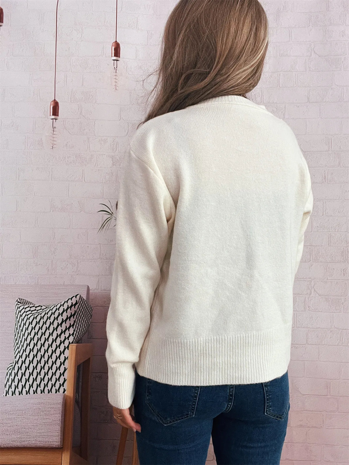 Angie ribbstickad cardigan