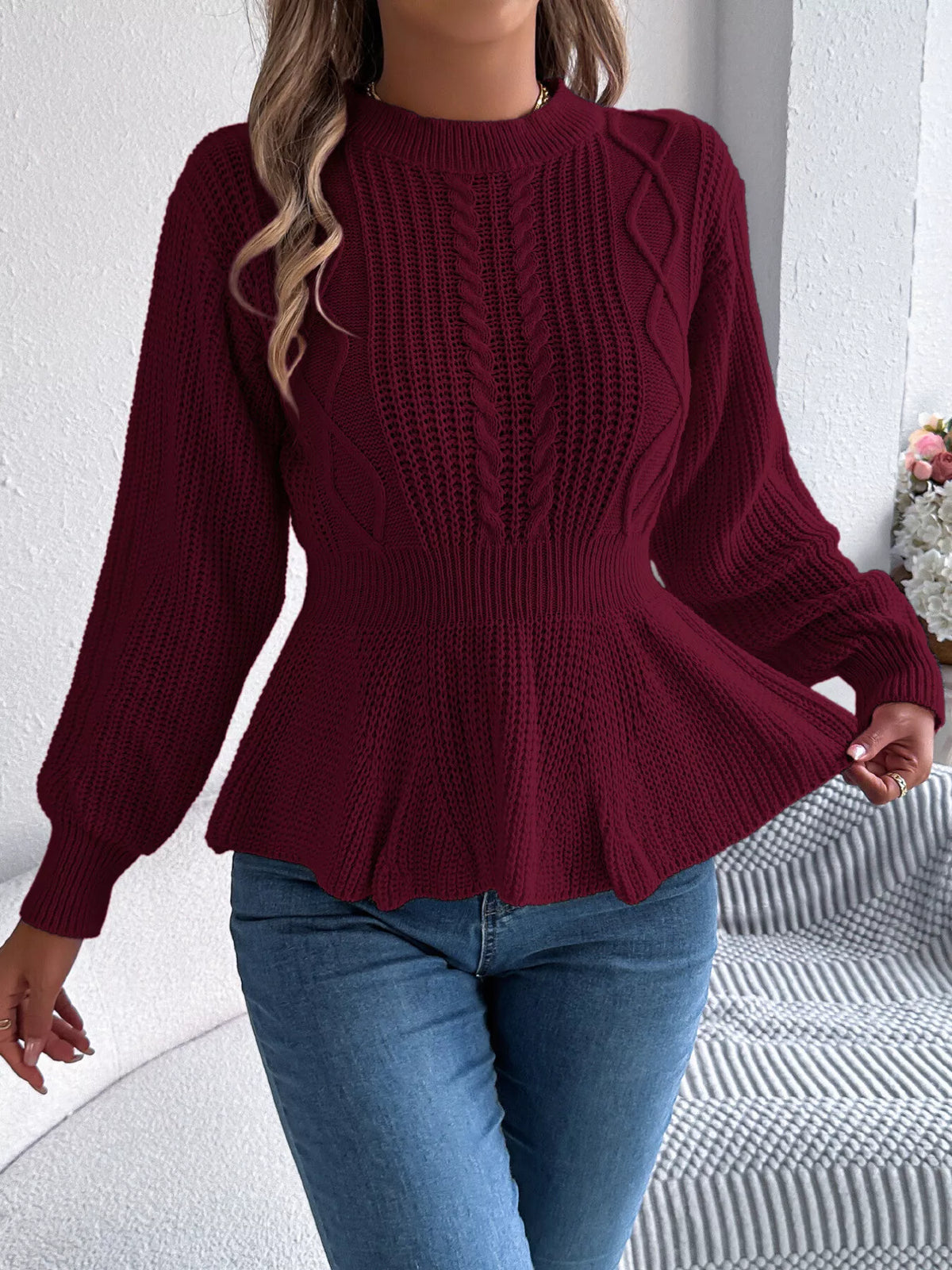 Dea tröja med peplum