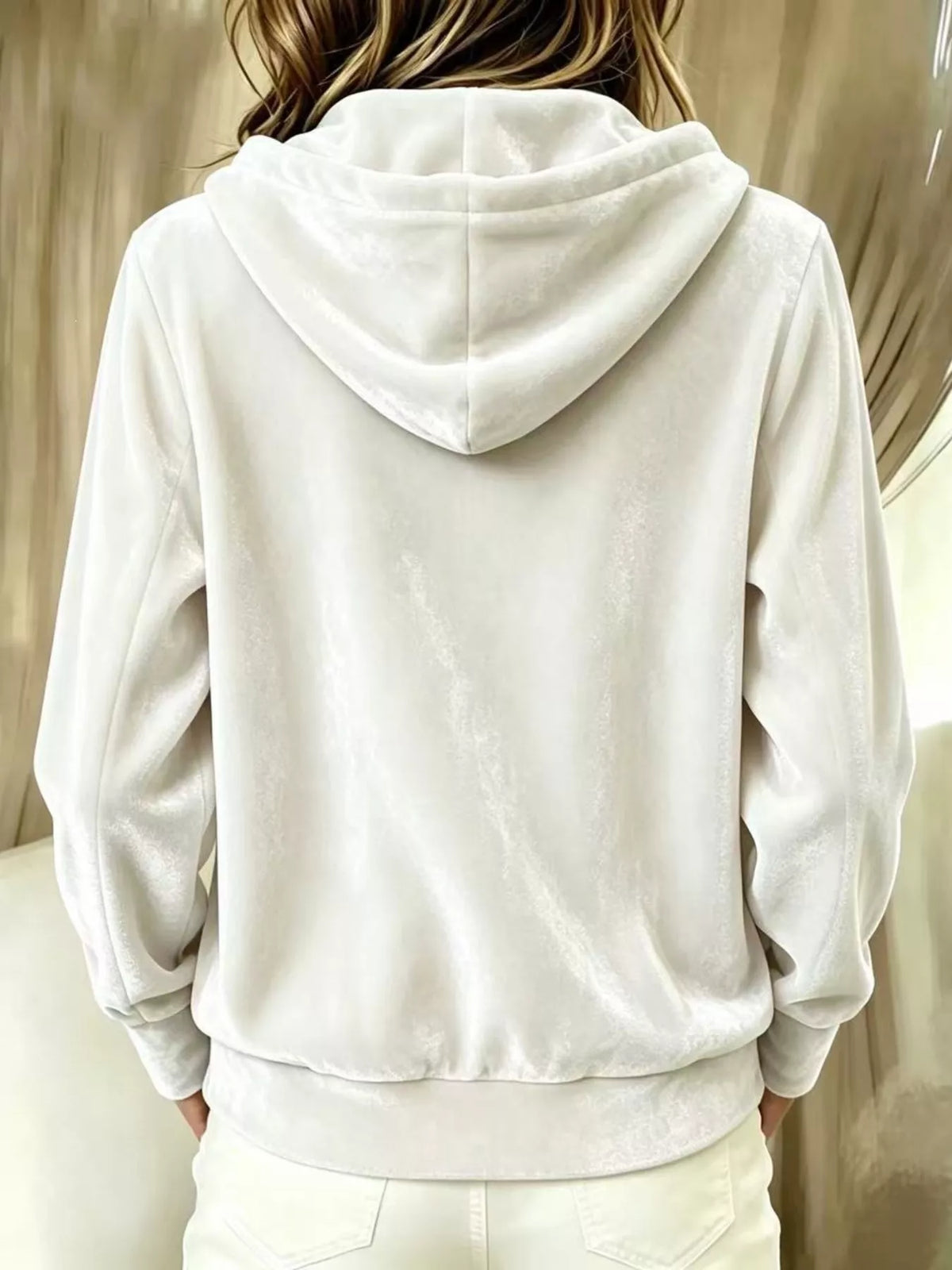Susanne hoodie i sammet