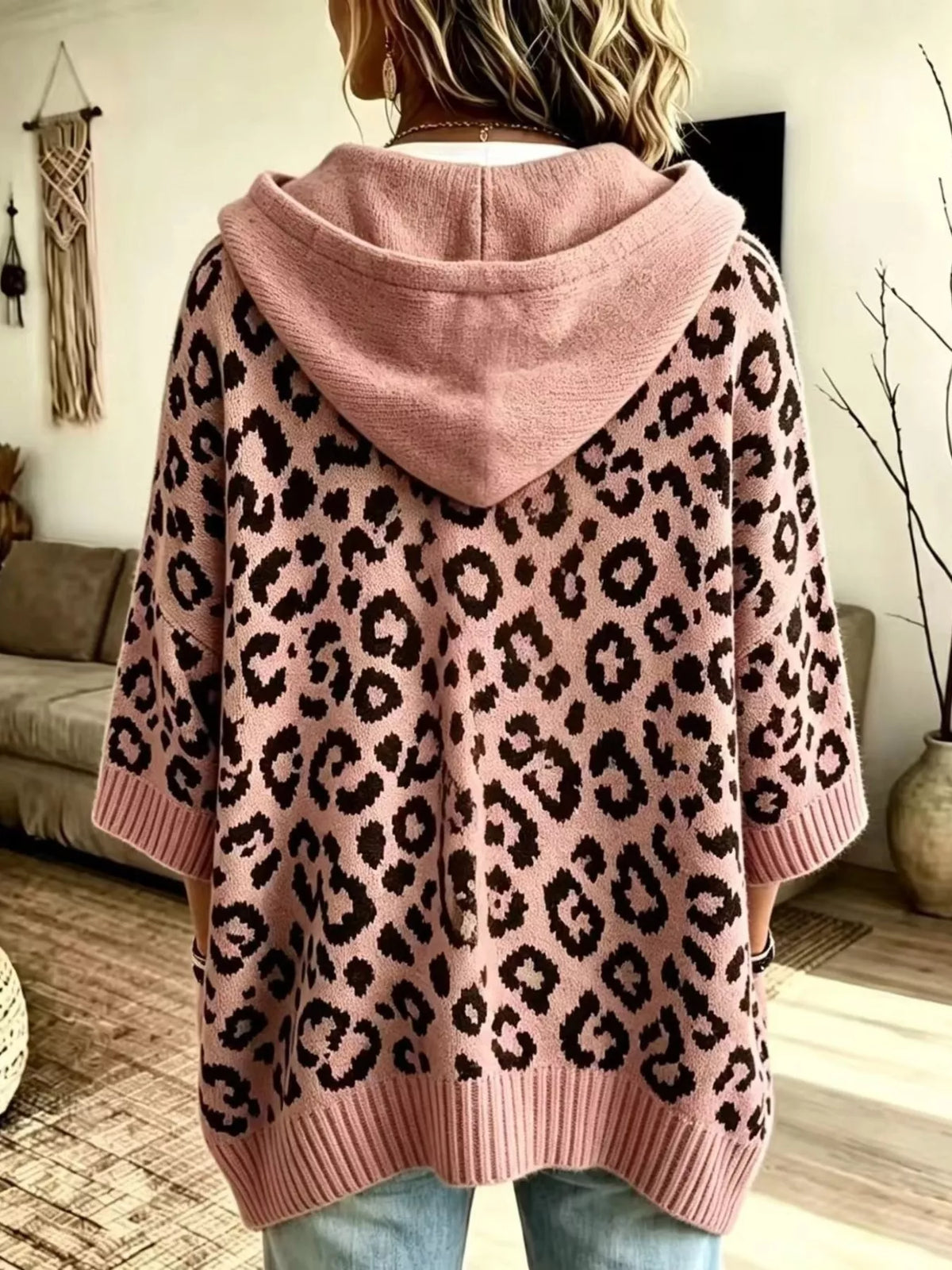 Frauke leopardmönstrad hoodie
