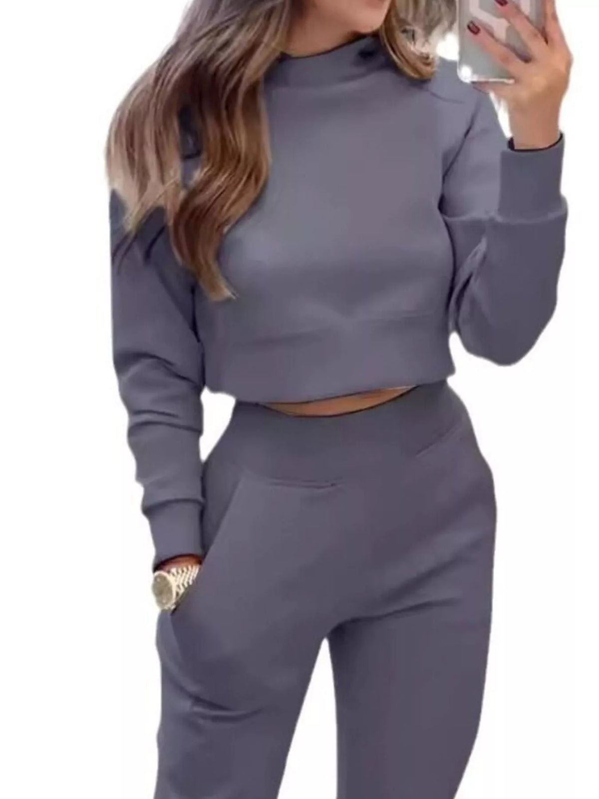 Lottie set med croppad sweatshirt