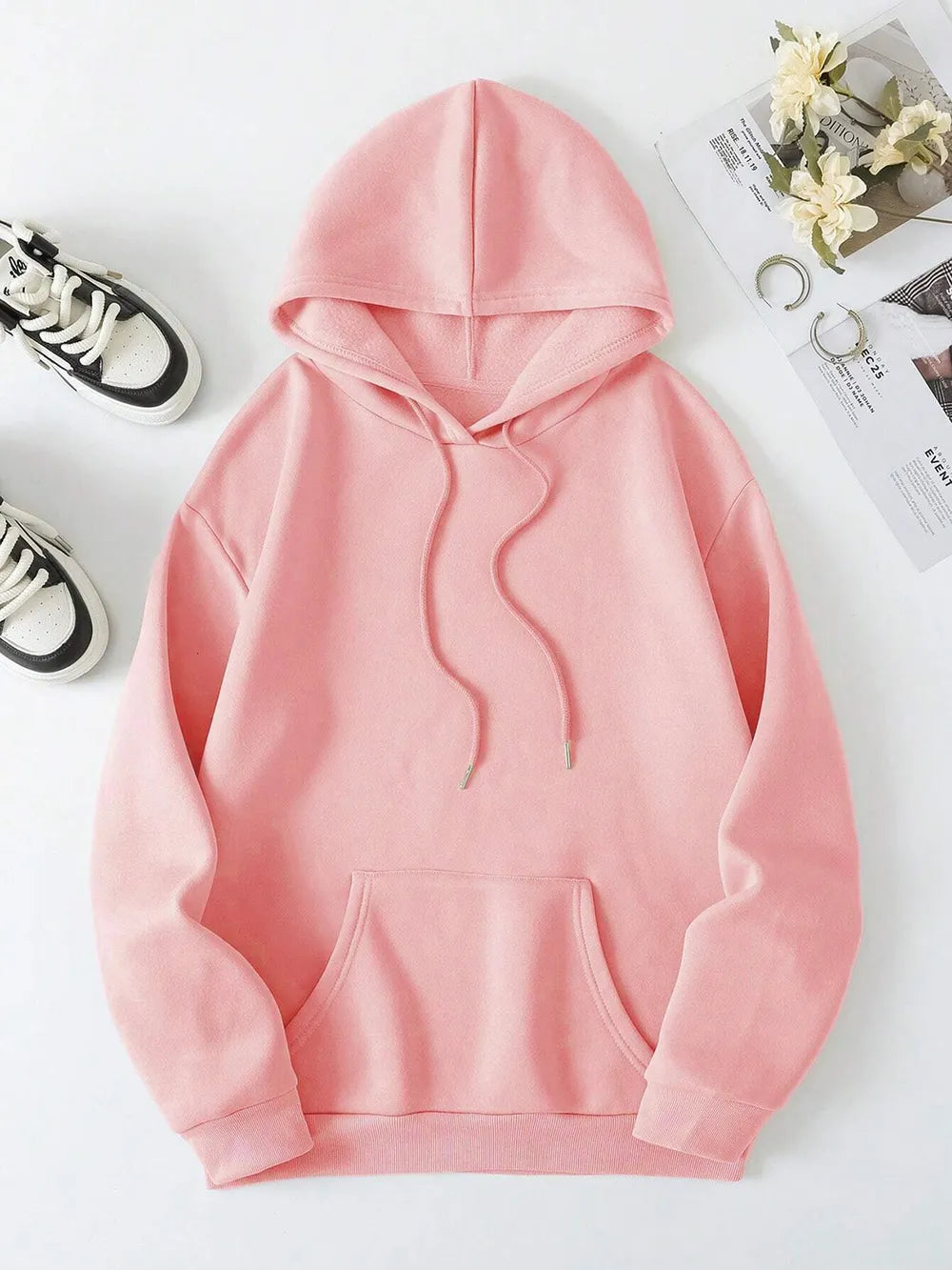 Elfrida hoodie med texttryck