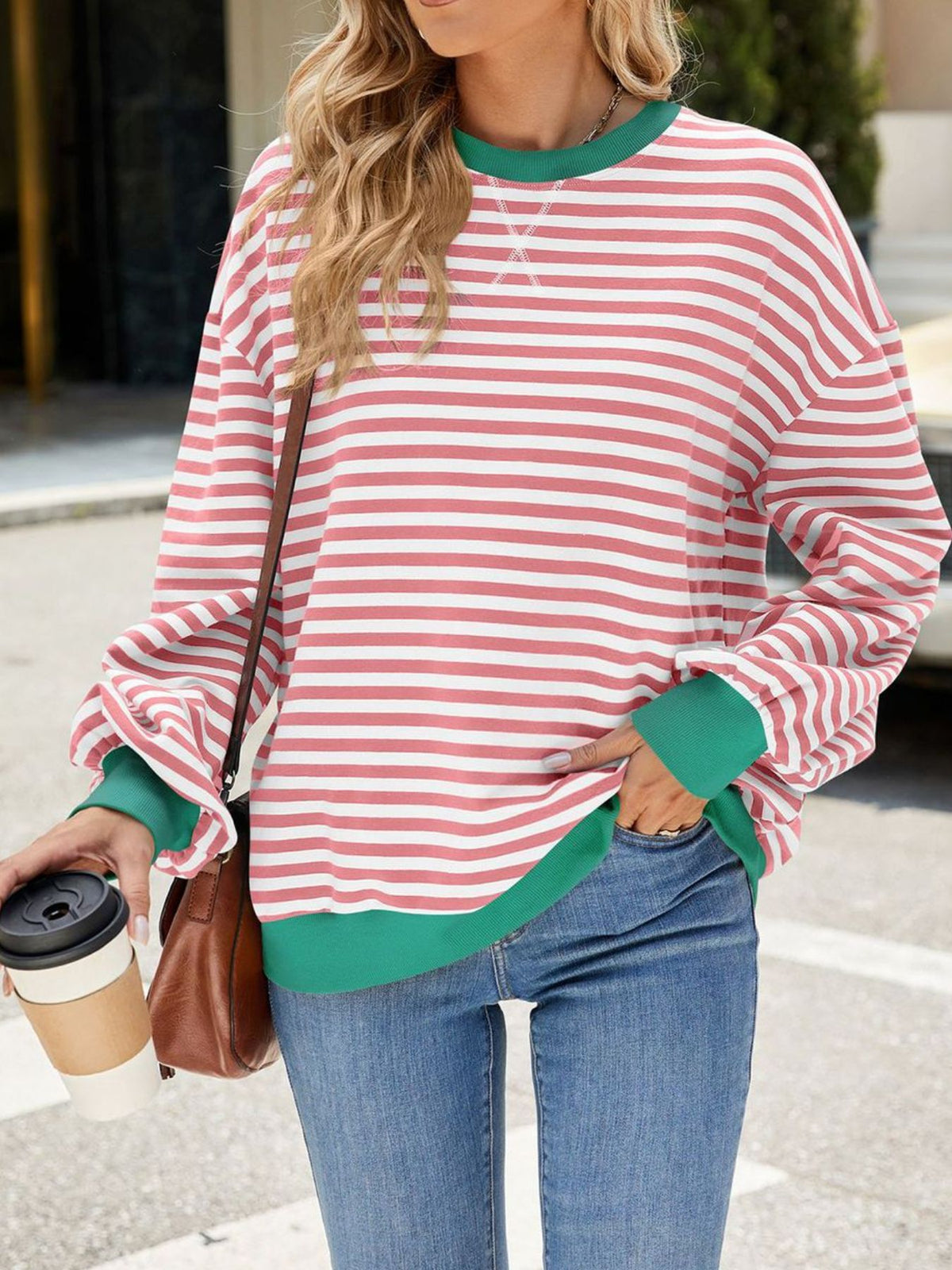 Alvhild randig sweatshirt