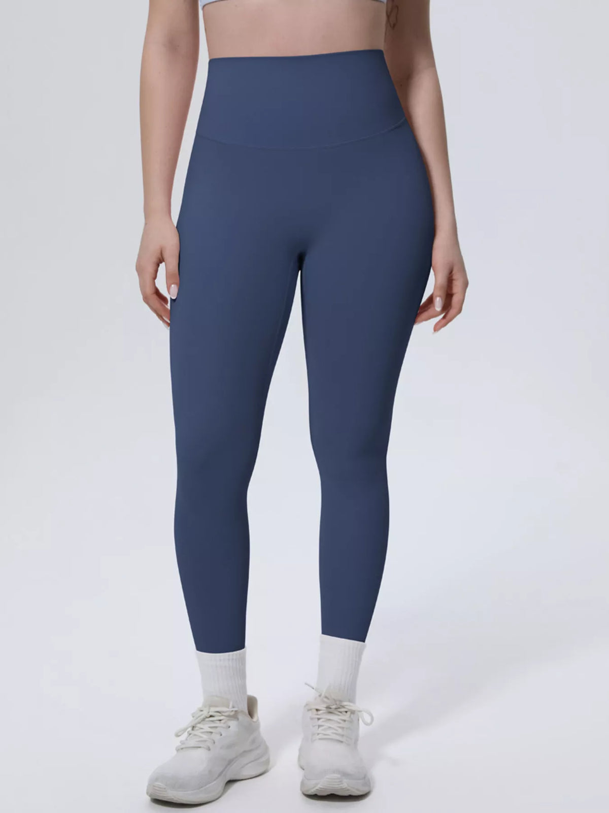 Katja högmidjade leggings, gråblå