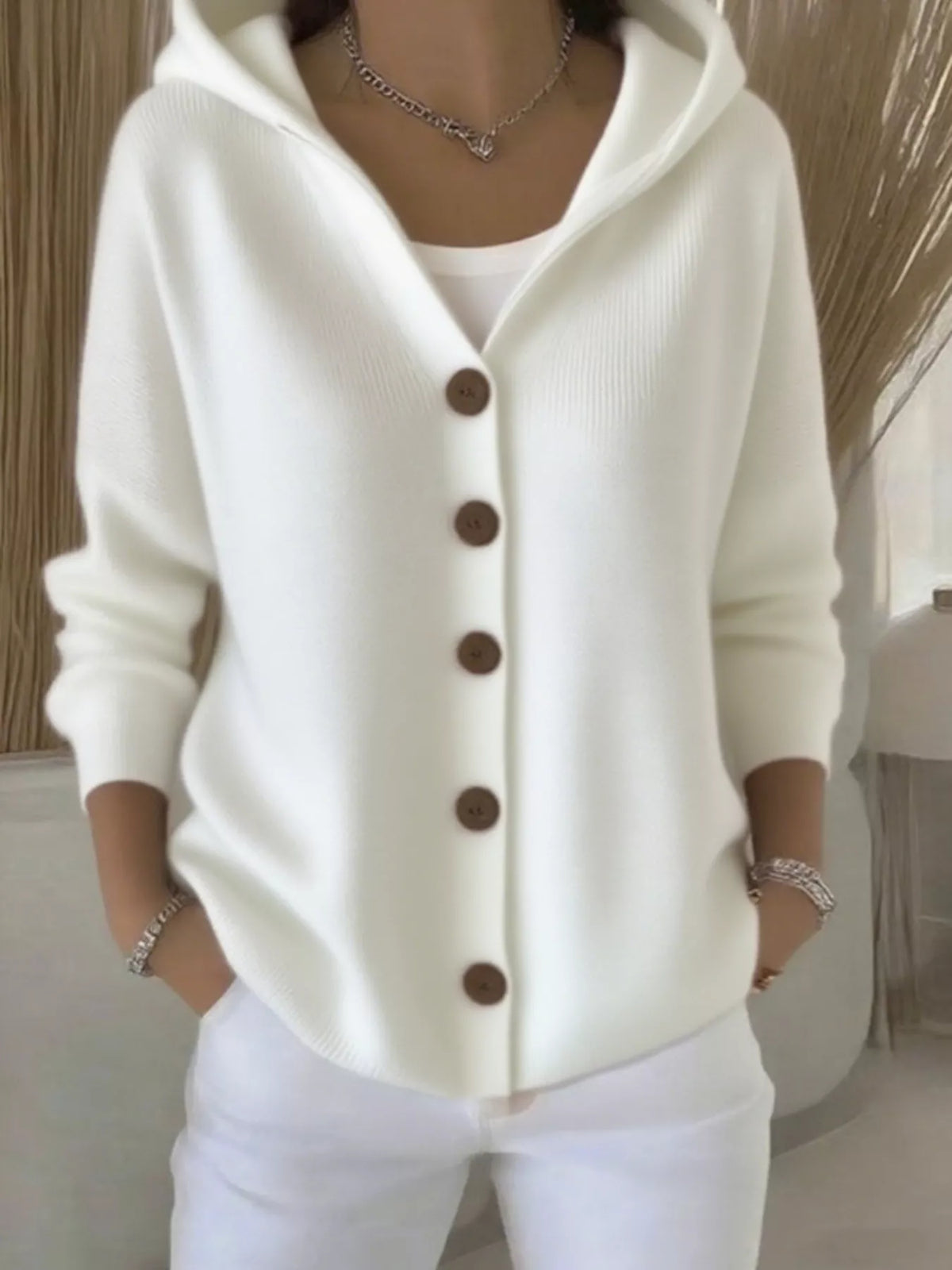 Dolly knäppt cardigan, vit
