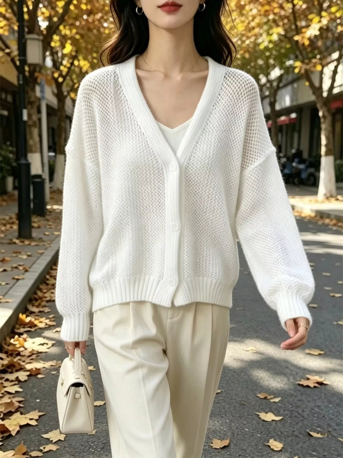 Solbritt v-ringad cardigan