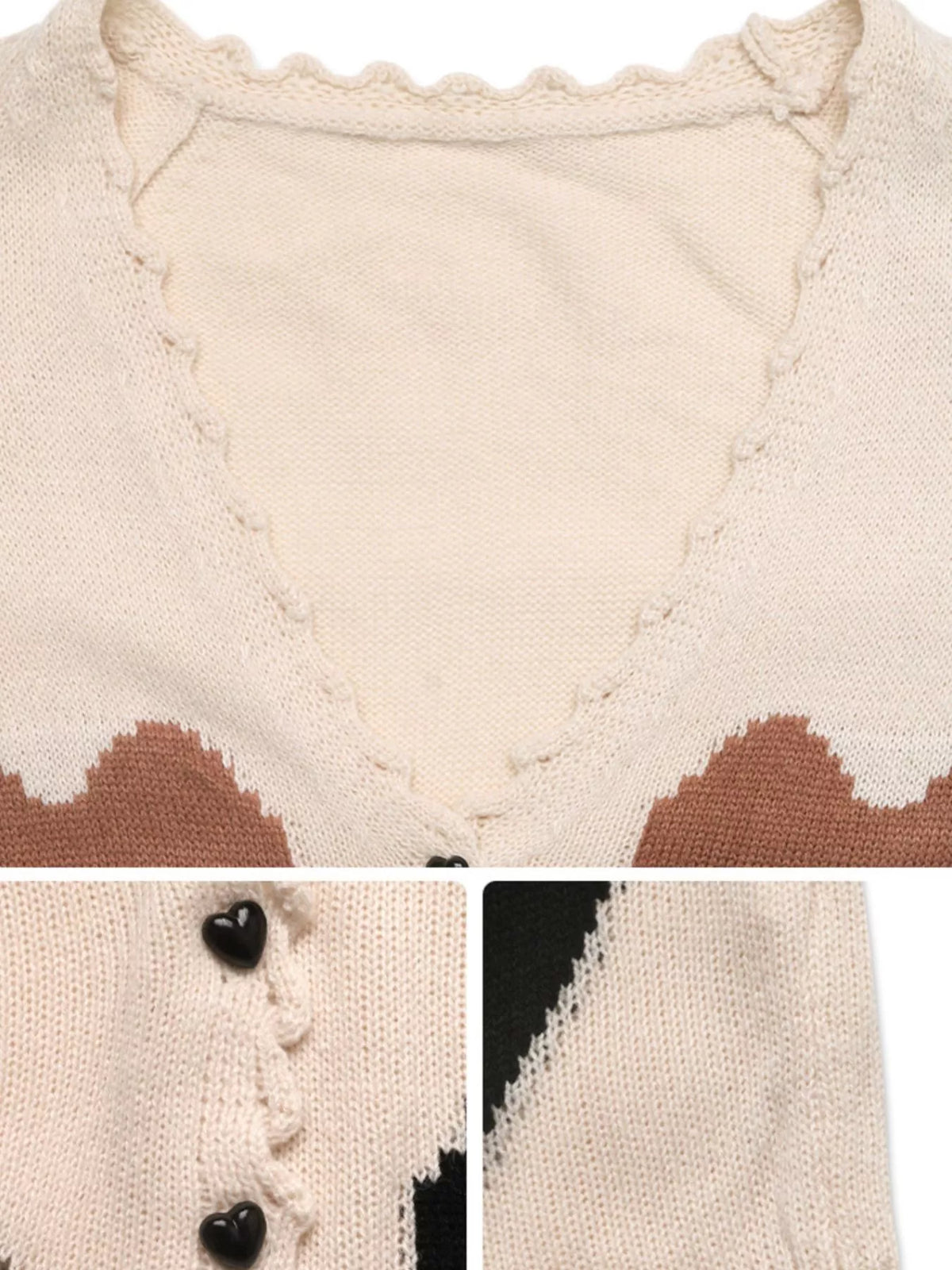 Georgia cardigan med hjärtan
