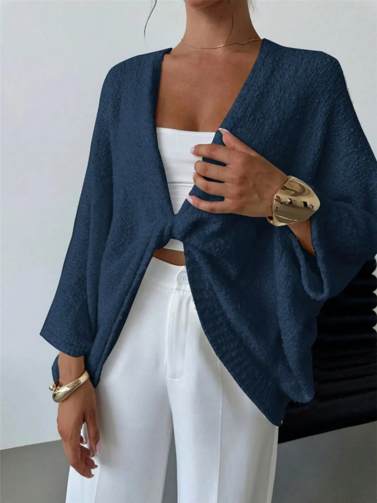 Elodie cardigan med vriden front