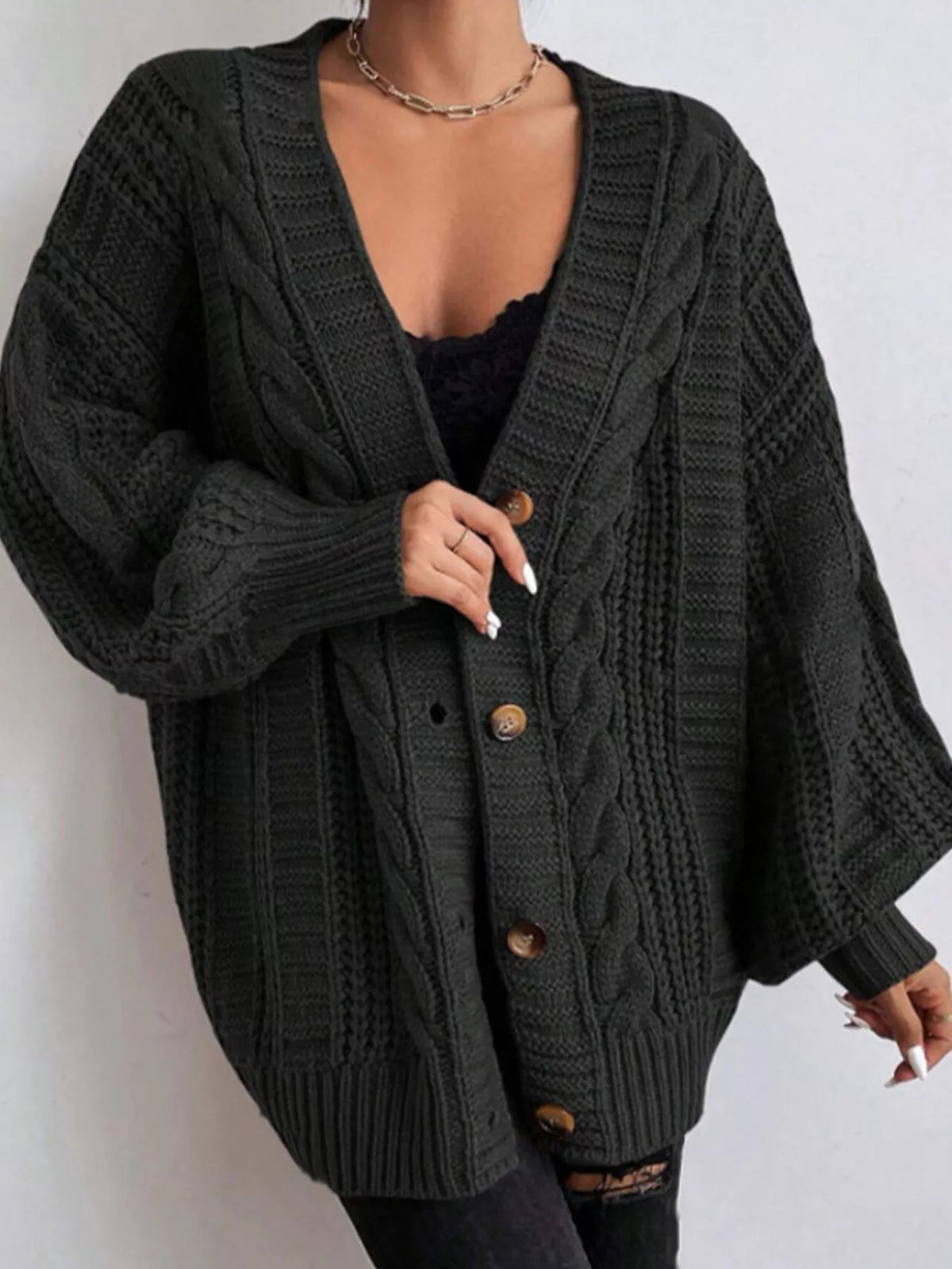 Margaux kabelstickad cardigan