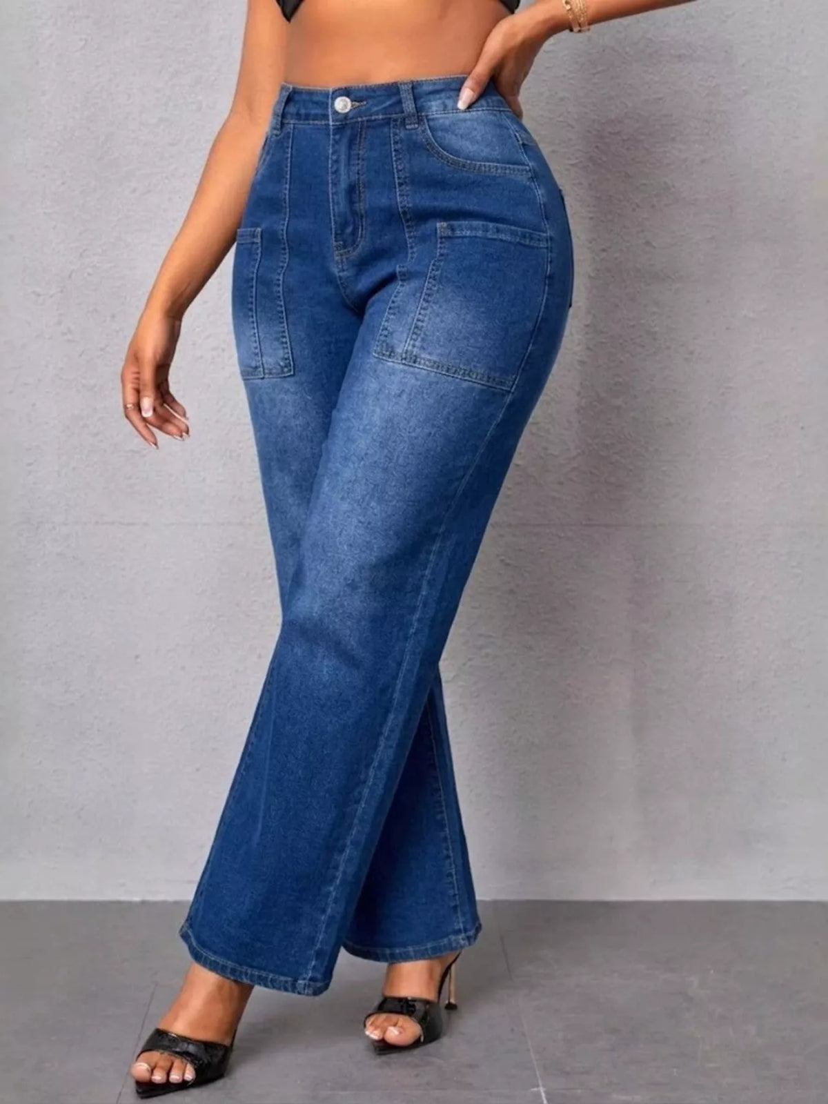 Georgina högmidjade jeans